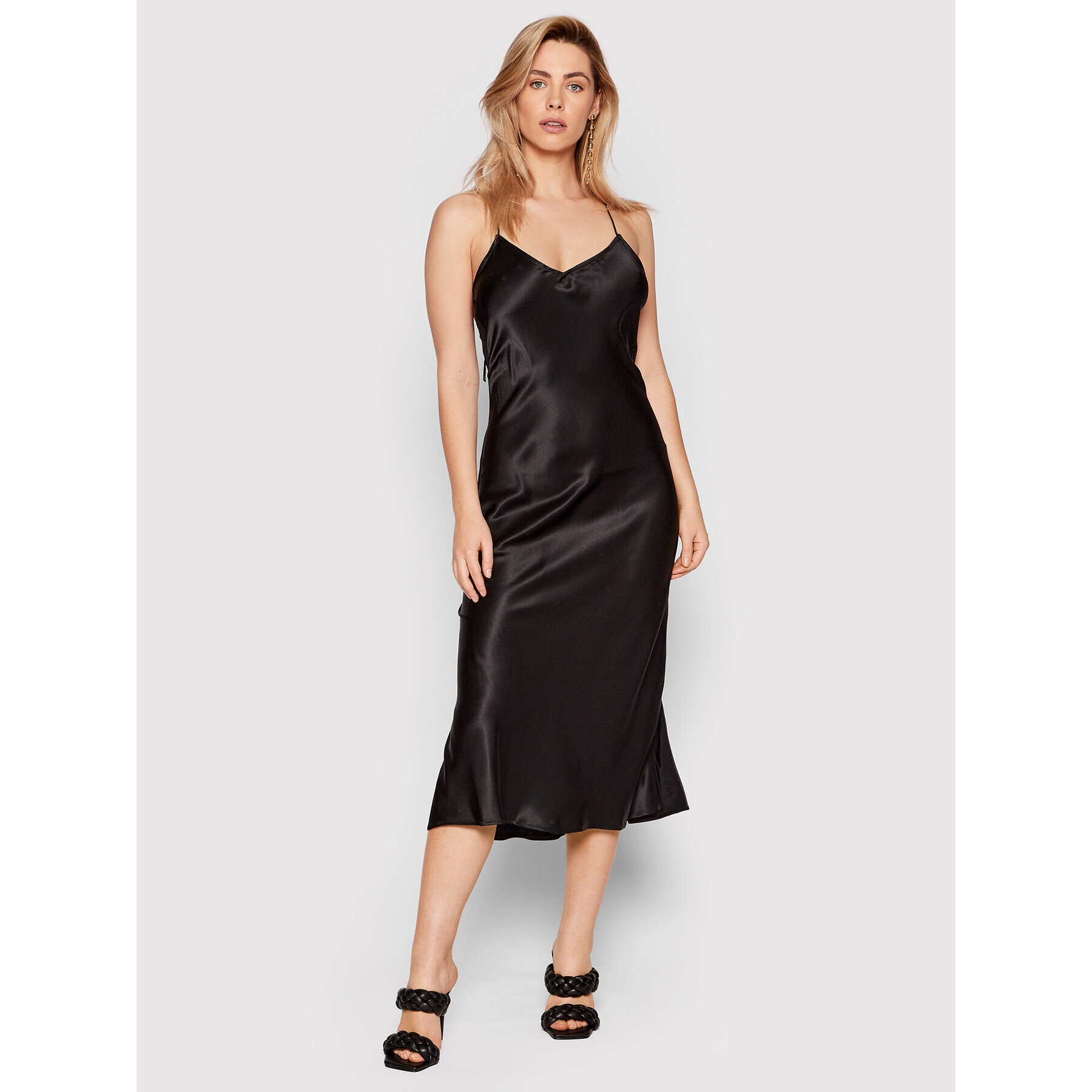 Calvin Klein Rochie cocktail Iconic K20K203648 Negru Regular Fit - Pled.ro