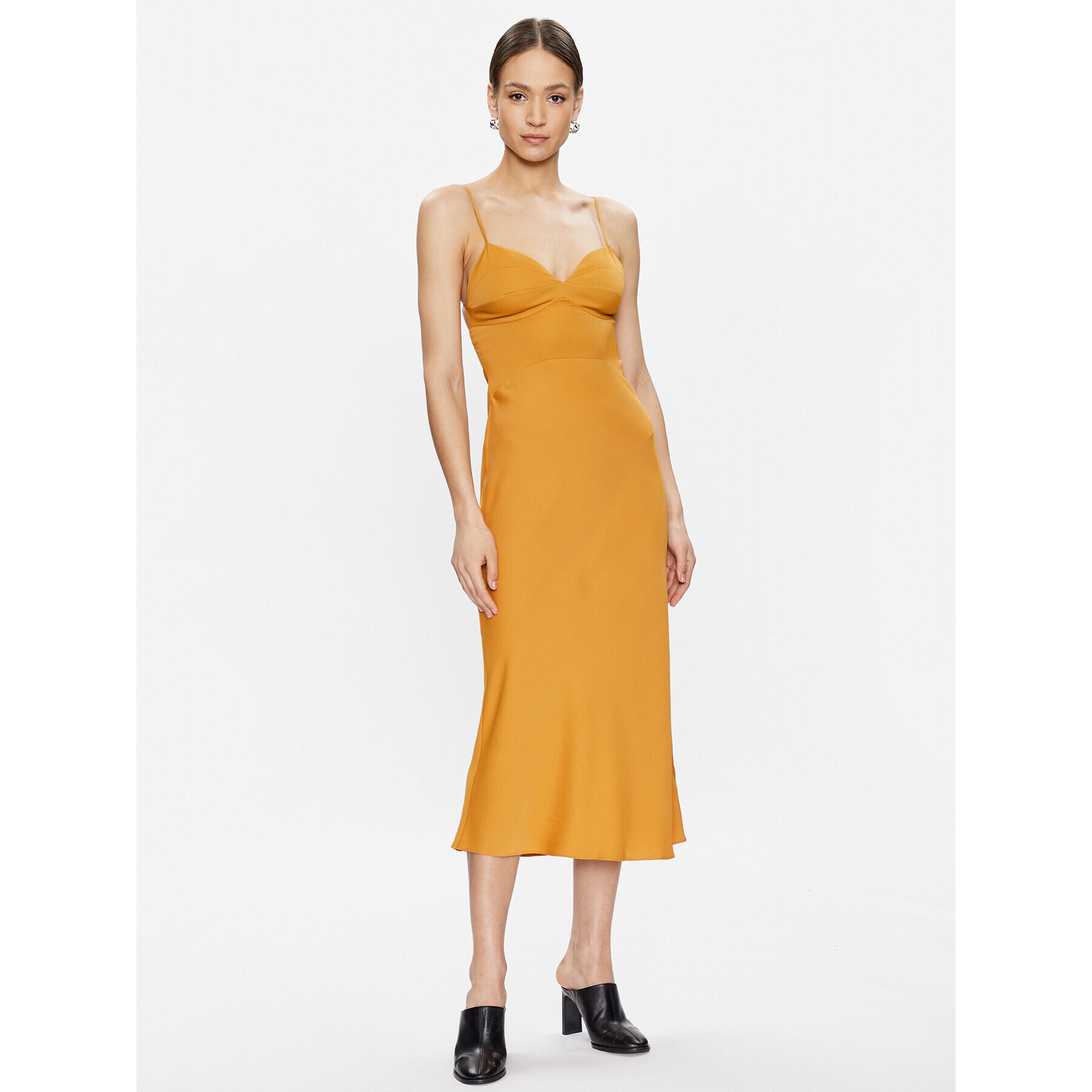 Calvin Klein Rochie cocktail K20K205228 Portocaliu Slim Fit - Pled.ro