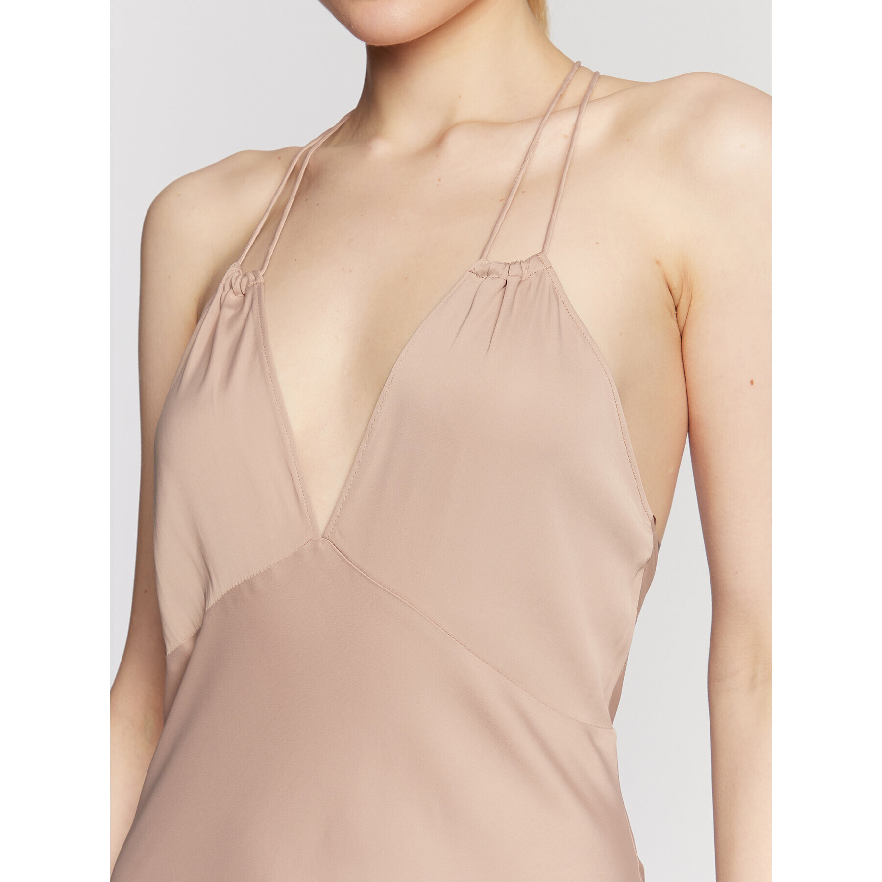 Calvin Klein Rochie de seară Shine Slip K20K205019 Bej Regular Fit - Pled.ro