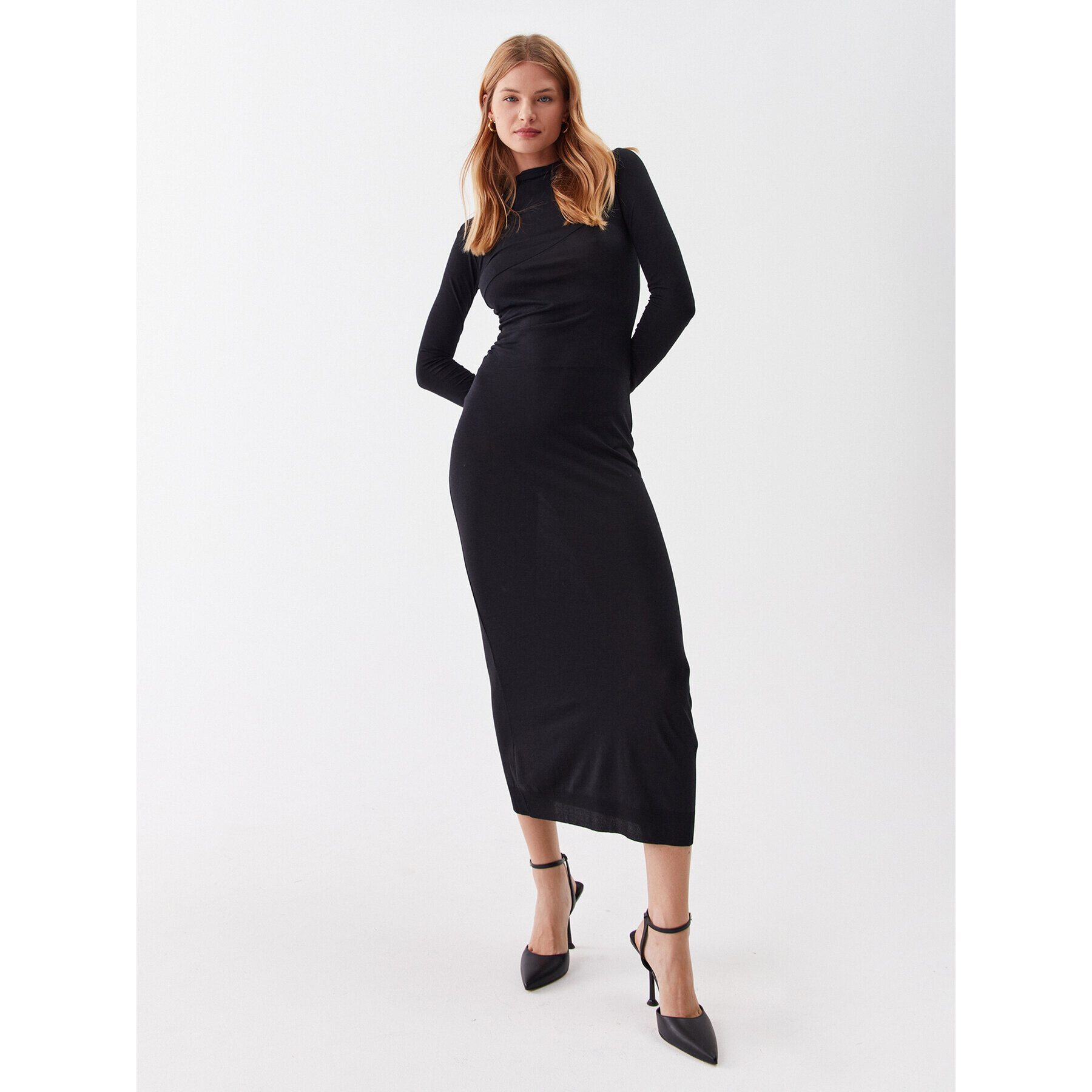 Calvin Klein Rochie de zi K20K205755 Negru Slim Fit - Pled.ro