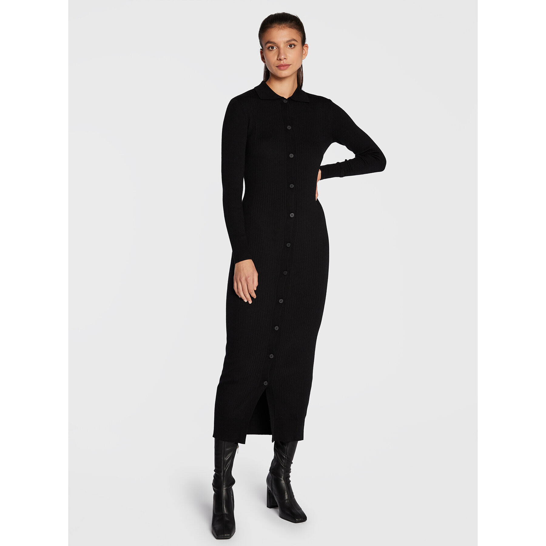 Calvin Klein Rochie tricotată K20K204940 Negru Slim Fit - Pled.ro