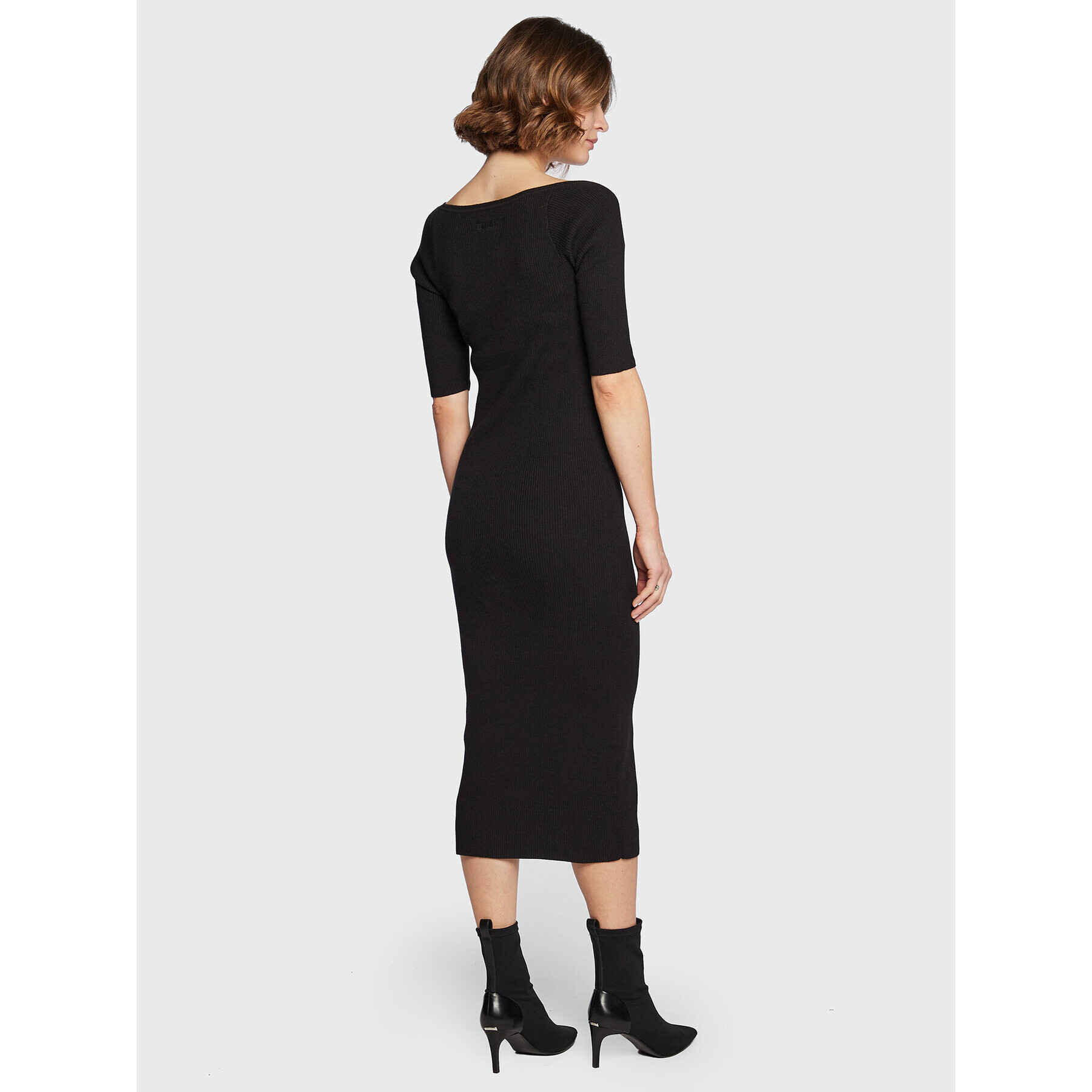 Calvin Klein Rochie tricotată K20K205037 Negru Slim Fit - Pled.ro