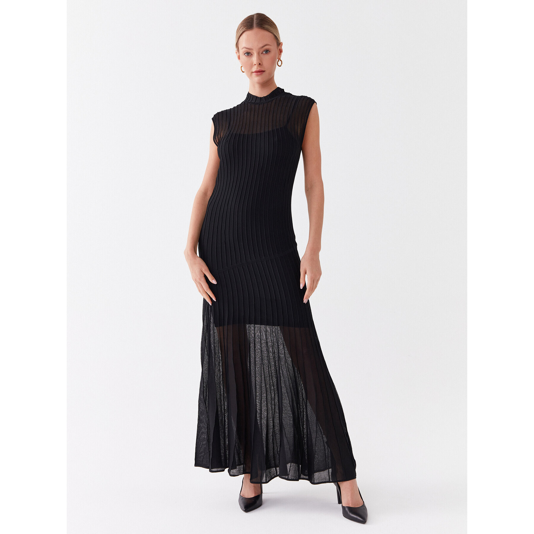 Calvin Klein Rochie tricotată K20K205555 Negru Regular Fit - Pled.ro