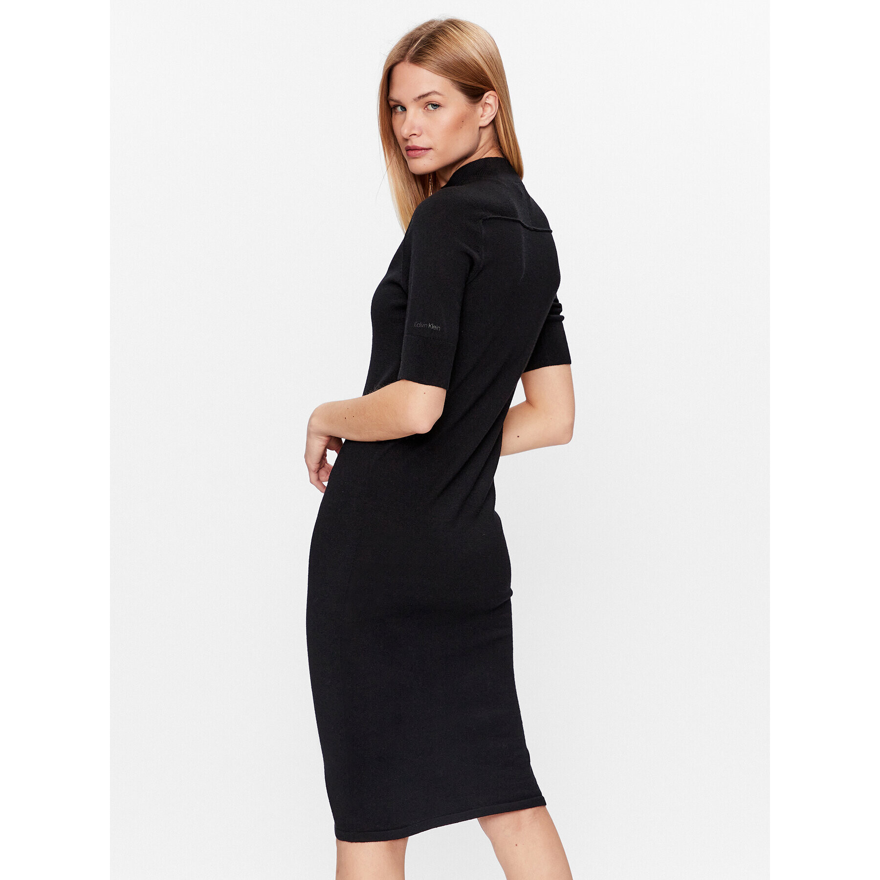 Calvin Klein Rochie tricotată K20K205751 Negru Regular Fit - Pled.ro