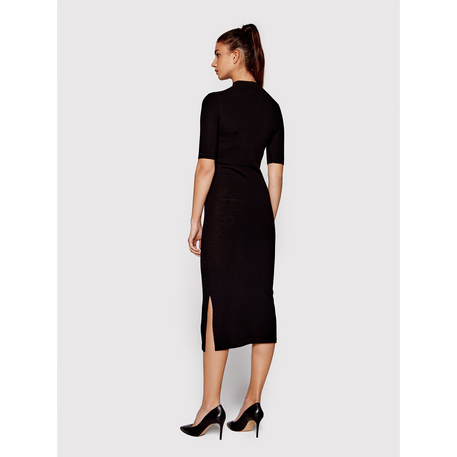 Calvin Klein Rochie tricotată K20K204446 Negru Slim Fit - Pled.ro