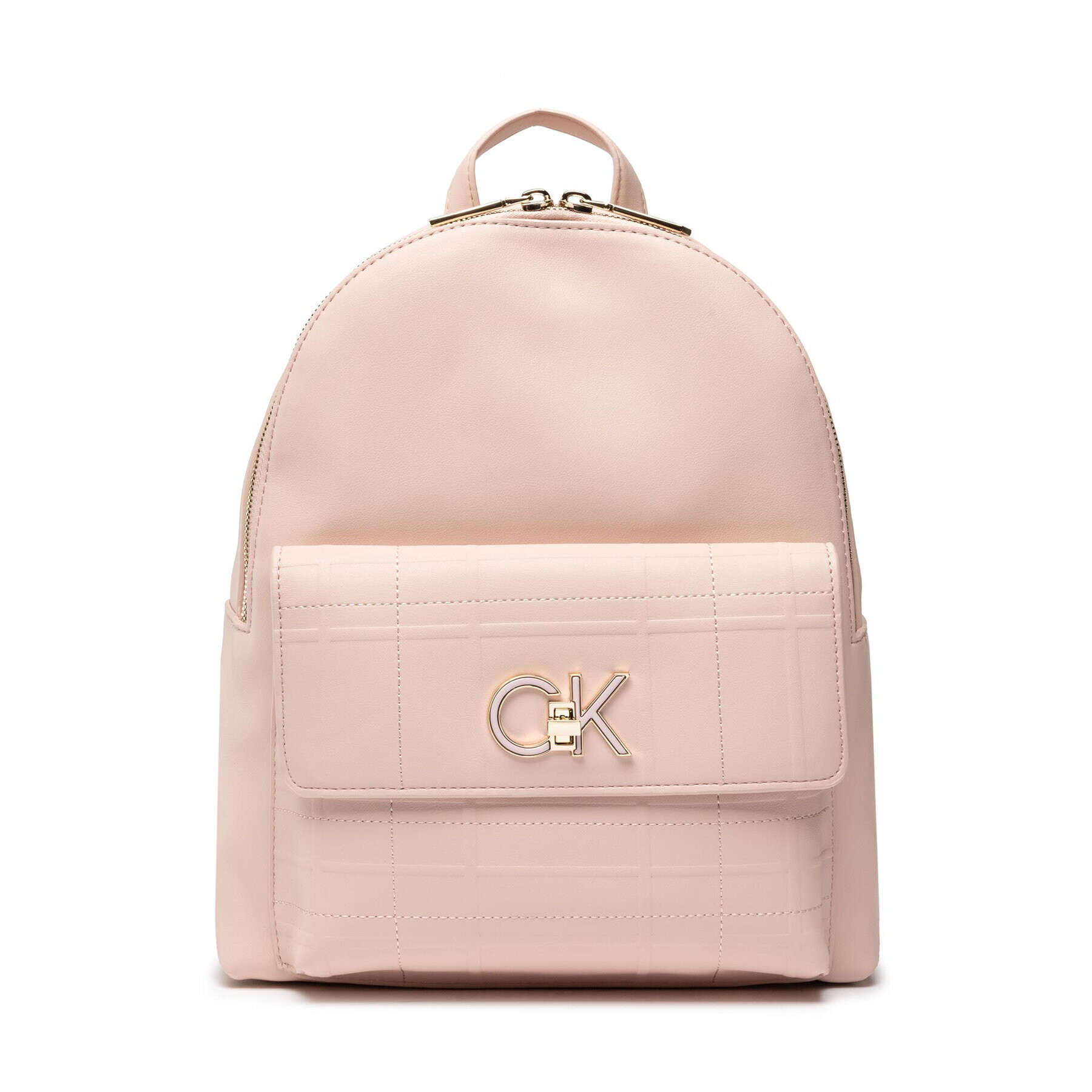 Calvin Klein Rucsac Re-Lock Backpack With Flap Quilt K60K609626 Roz - Pled.ro