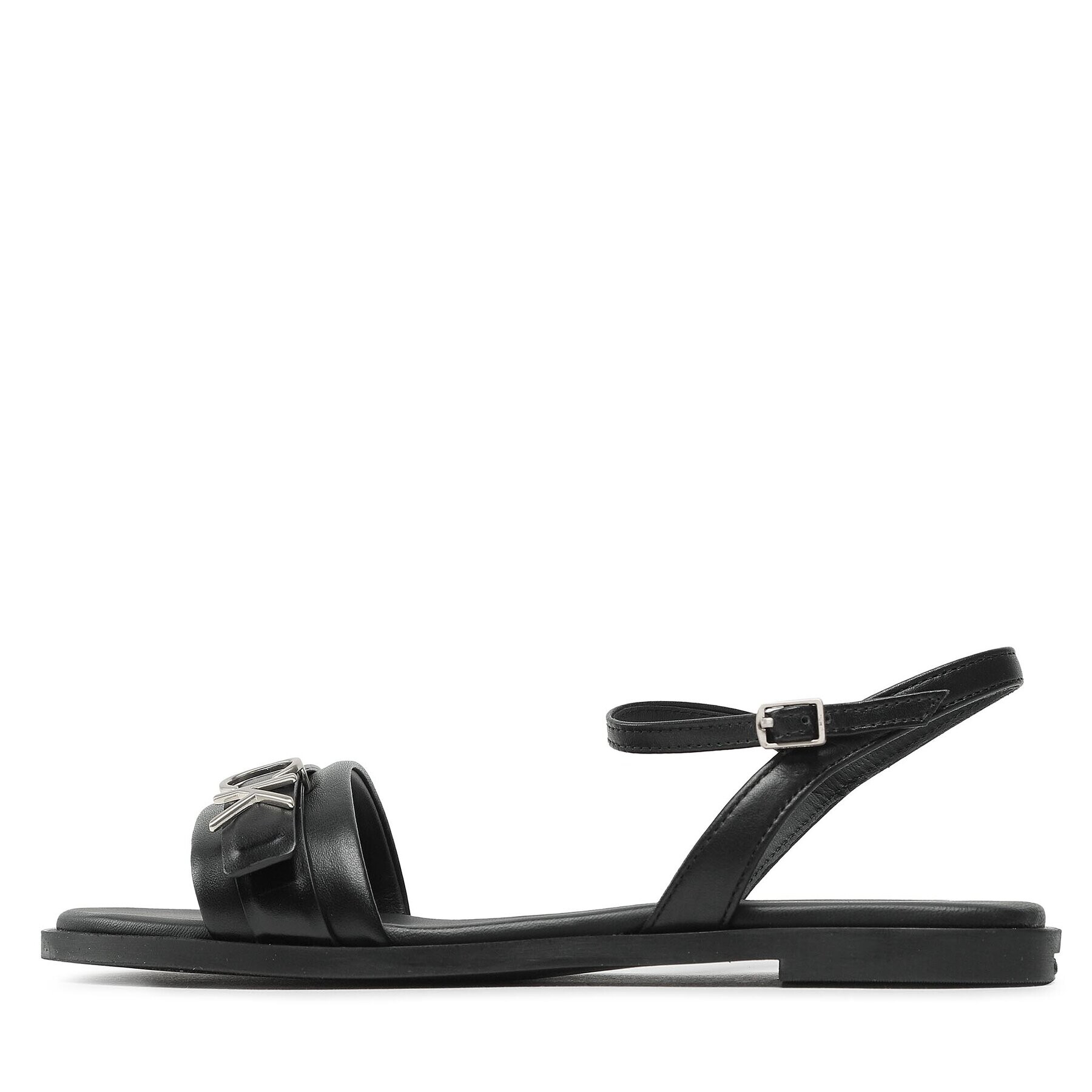 Calvin Klein Sandale Almond Sandal W/Hw HW0HW01483 Negru - Pled.ro