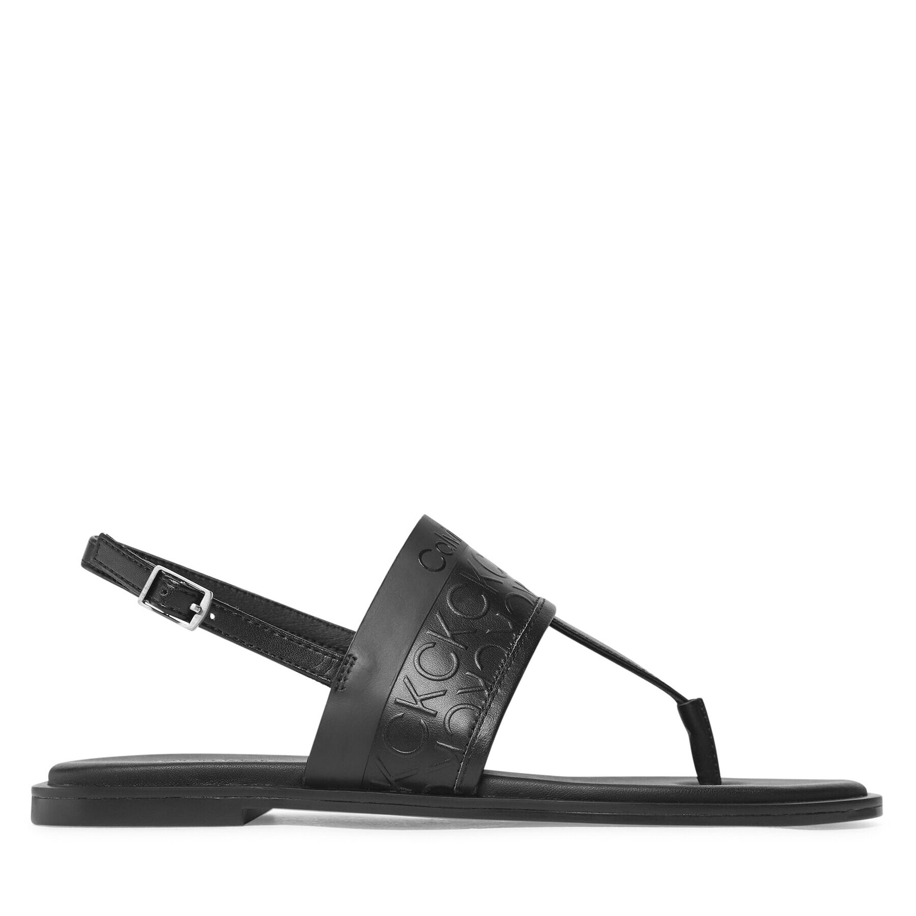 Calvin Klein Sandale Almond Tp Sandal-Hf Mono HW0HW01536 Negru - Pled.ro