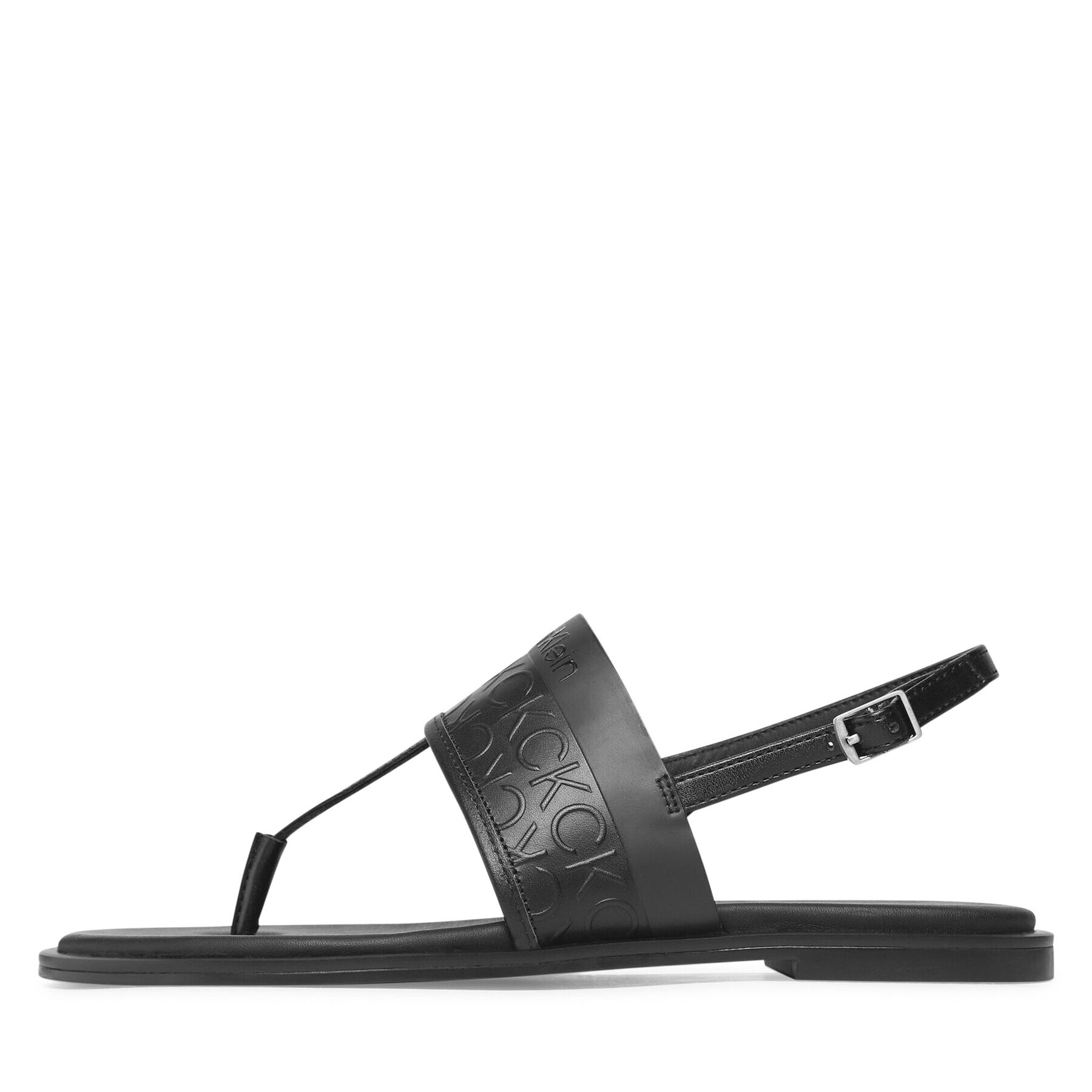 Calvin Klein Sandale Almond Tp Sandal-Hf Mono HW0HW01536 Negru - Pled.ro