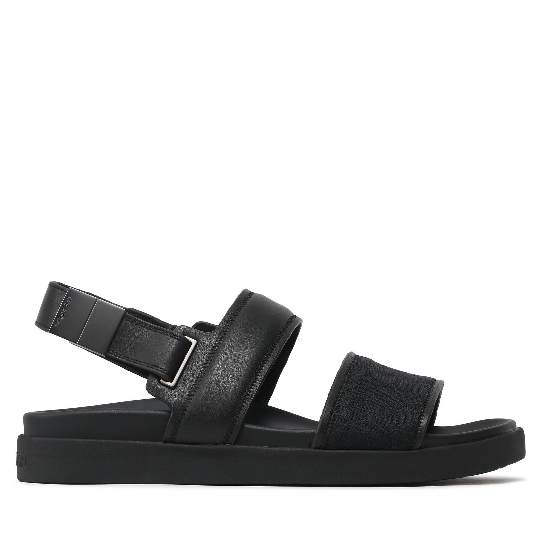 Calvin Klein Sandale Back Strap Sandal Mono Jq HM0HM00970 Negru - Pled.ro