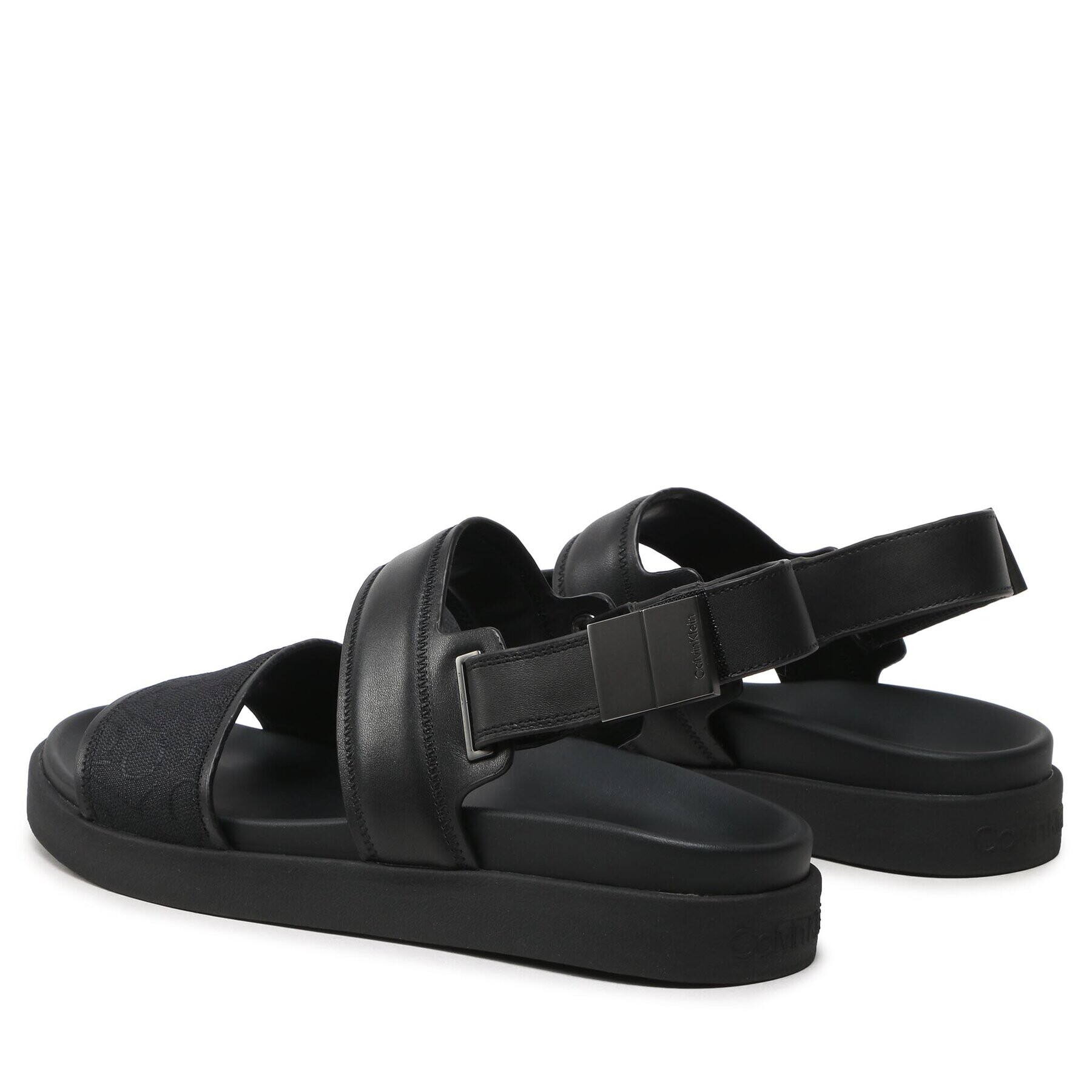 Calvin Klein Sandale Back Strap Sandal Mono Jq HM0HM00970 Negru - Pled.ro