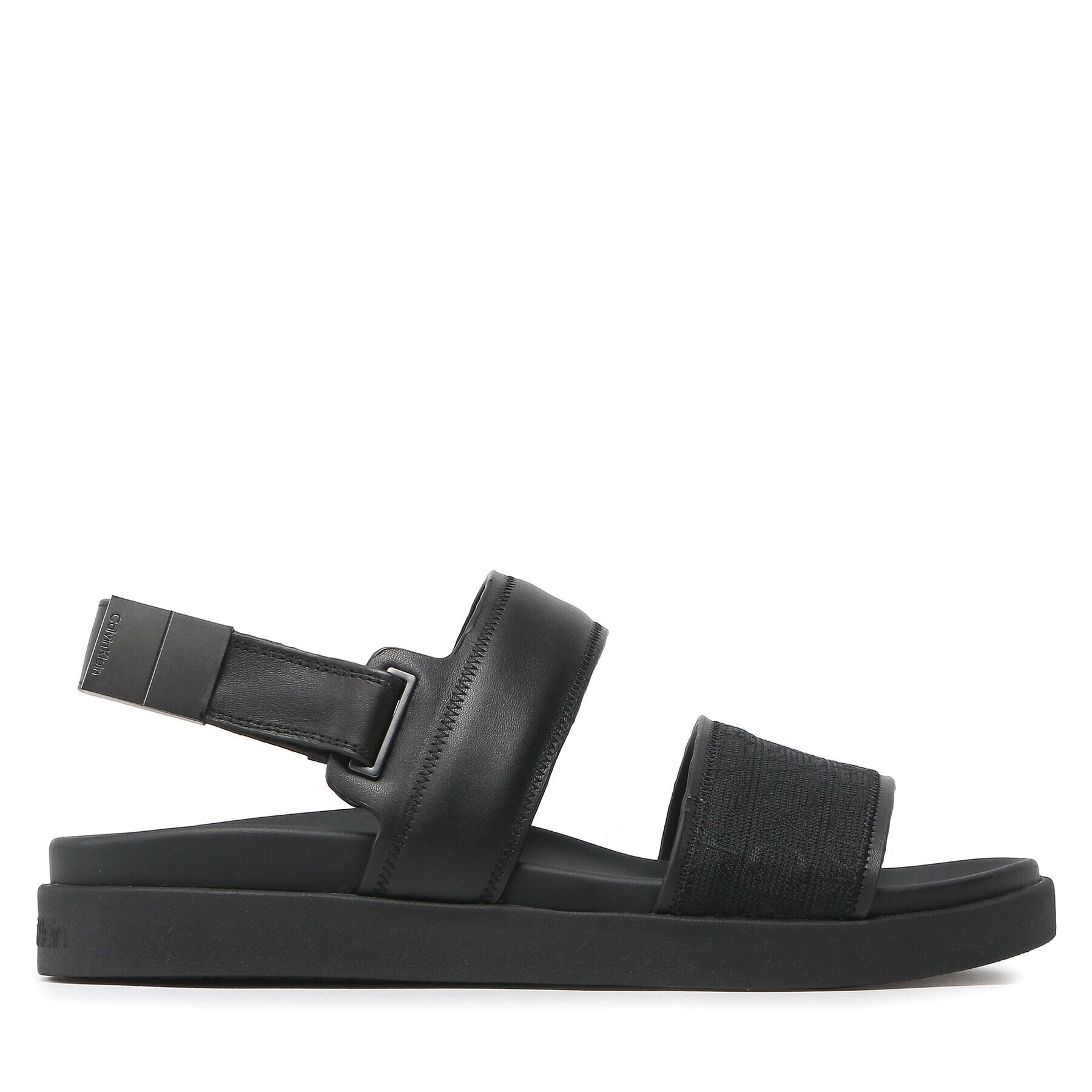 Calvin Klein Sandale Back Strap Sandal Mono Jq HM0HM00970 Negru - Pled.ro