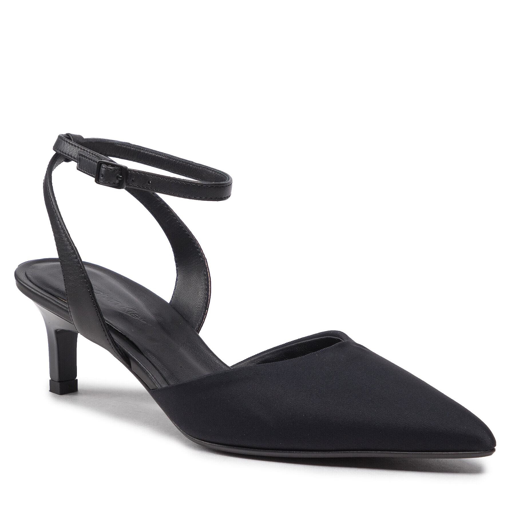 Calvin Klein Sandale Kit H Mule W Ankl Strap 50 HW0HW01312 Negru - Pled.ro