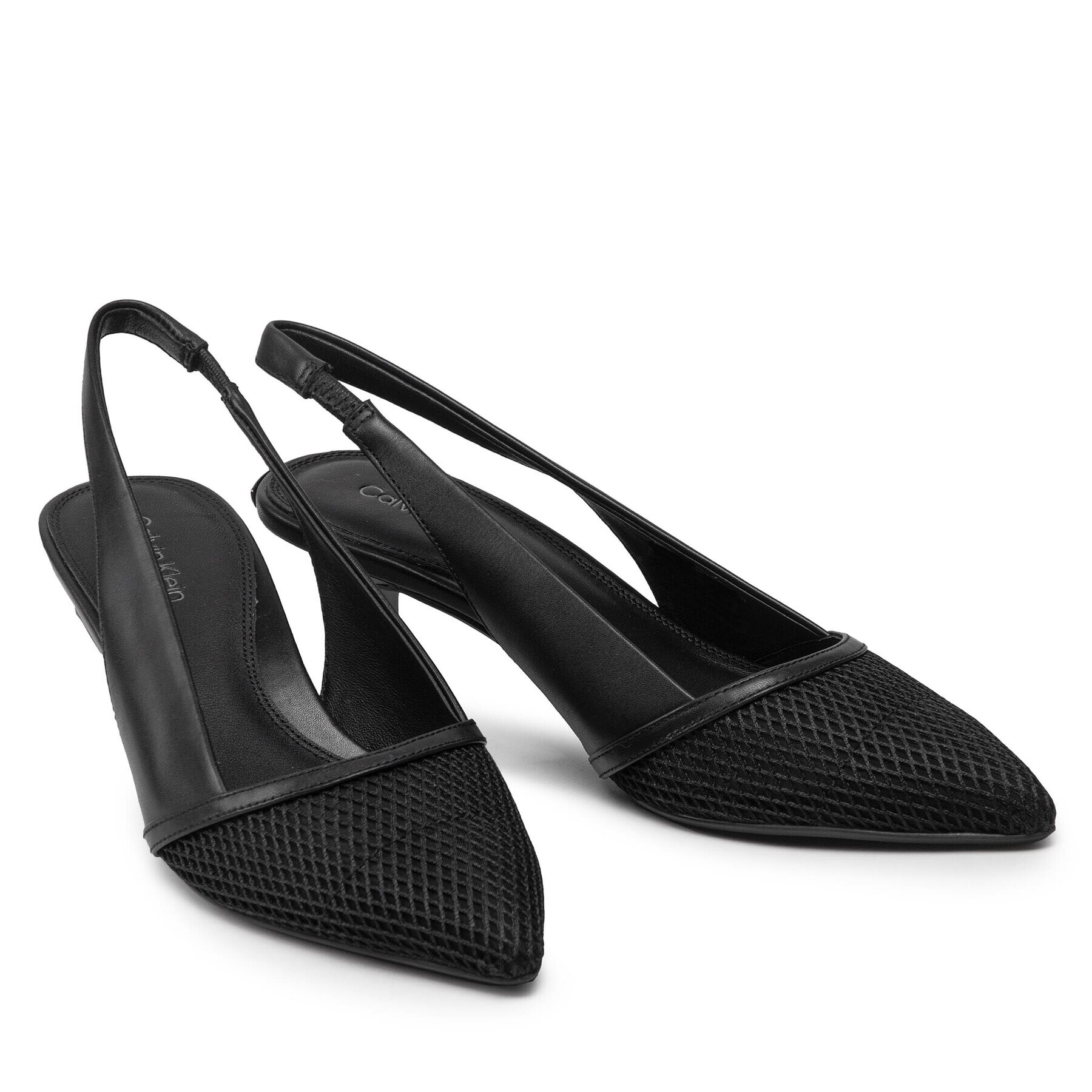 Calvin Klein Sandale Slingback Pump 50-Msh Mix HW0HW00760 Negru - Pled.ro