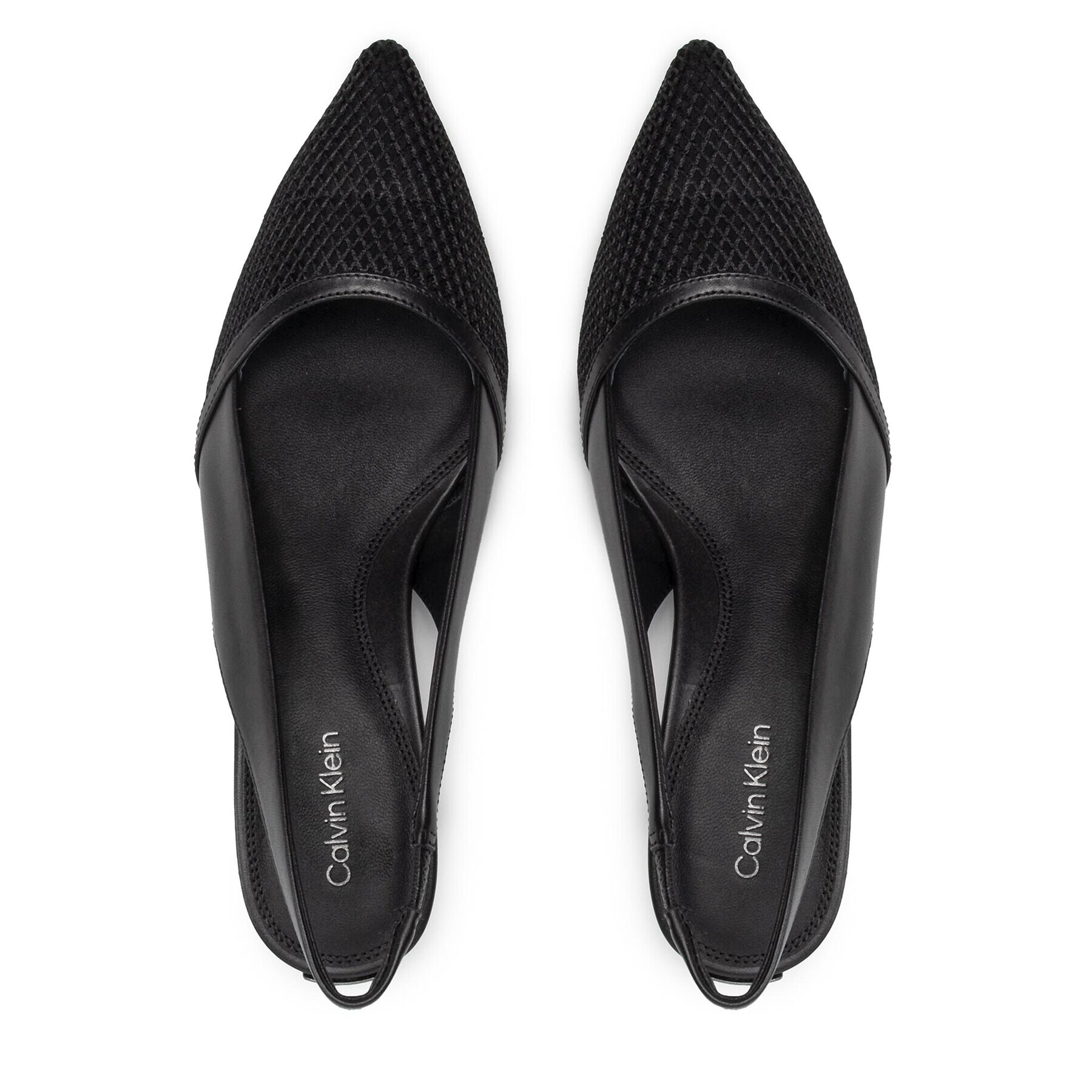 Calvin Klein Sandale Slingback Pump 50-Msh Mix HW0HW00760 Negru - Pled.ro