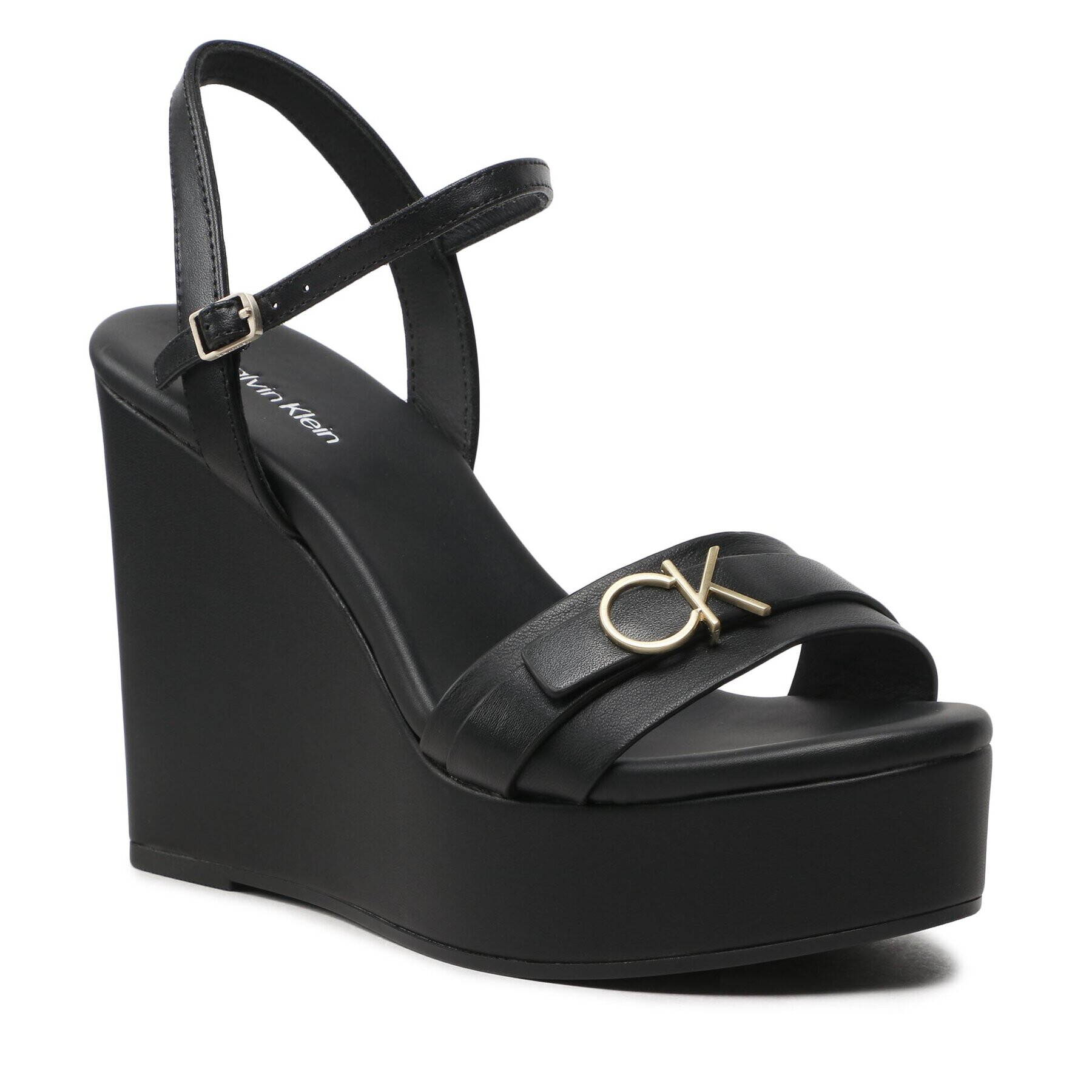 Calvin Klein Sandale Wedge 70Hh HW0HW01485 Negru - Pled.ro