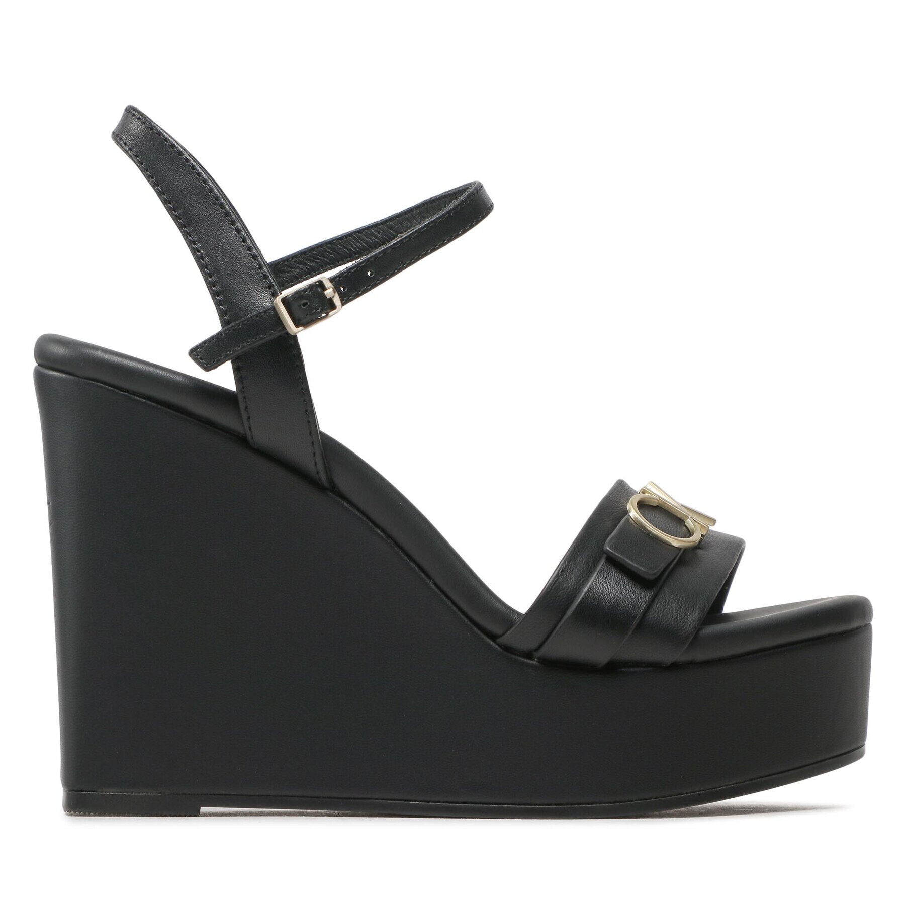 Calvin Klein Sandale Wedge 70Hh HW0HW01485 Negru - Pled.ro