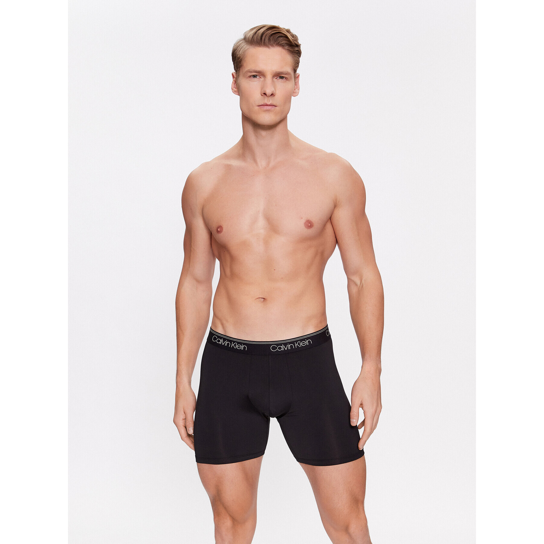 Calvin Klein Set 3 perechi de boxeri Boxer Brief 3Pk 000NB2570A Negru - Pled.ro