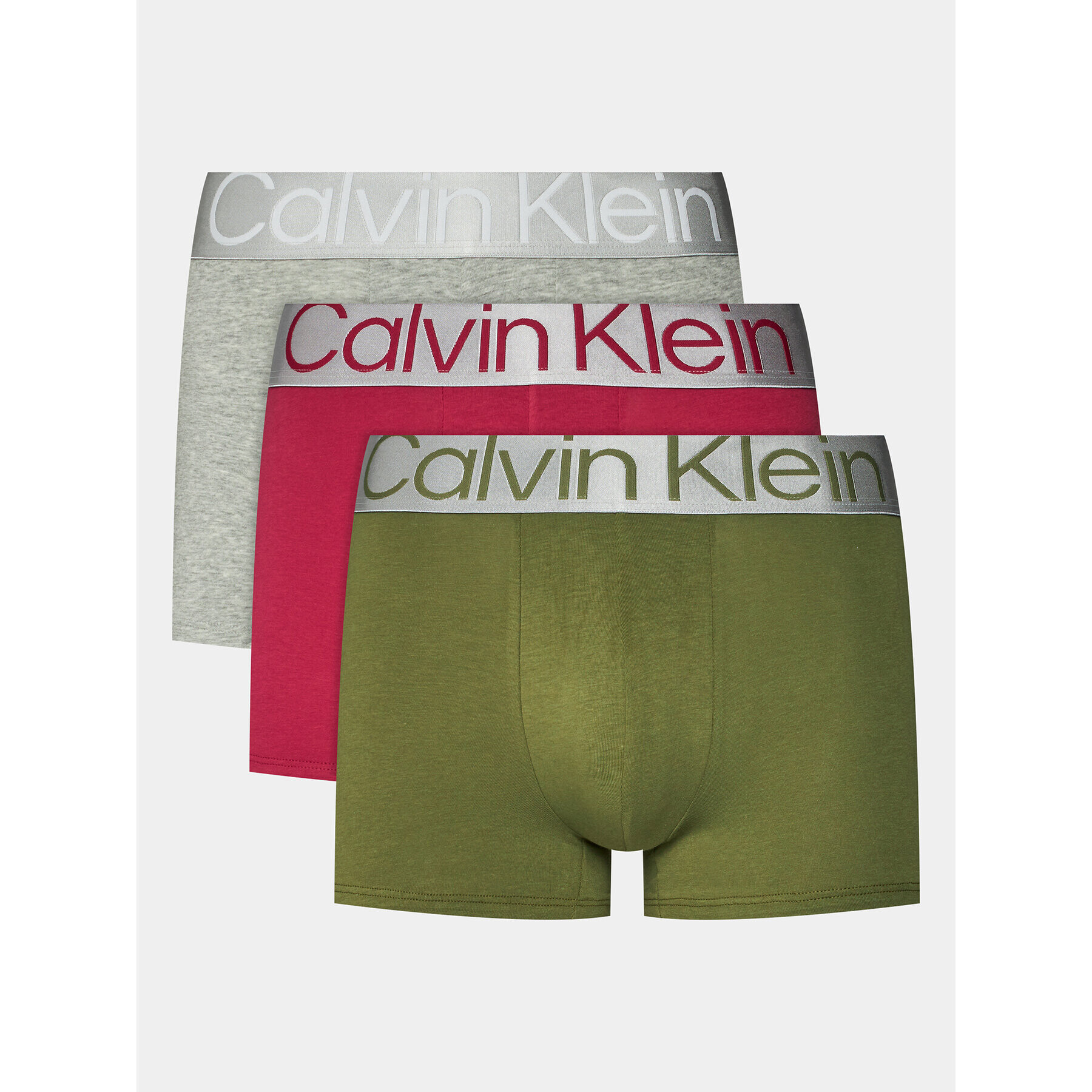 Calvin Klein Set 3 perechi de boxeri Trunk 3Pk 000NB3130A Colorat - Pled.ro