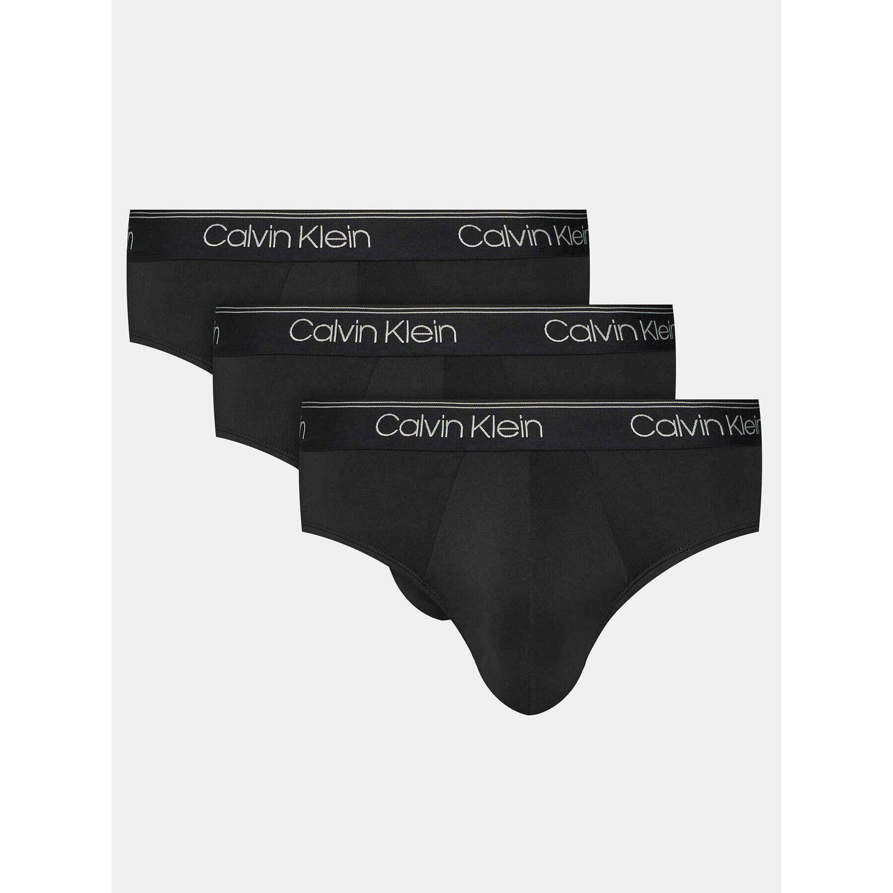 Calvin Klein Set 3 perechi de slipuri Hip Brief 3Pk 000NB2568A Negru - Pled.ro