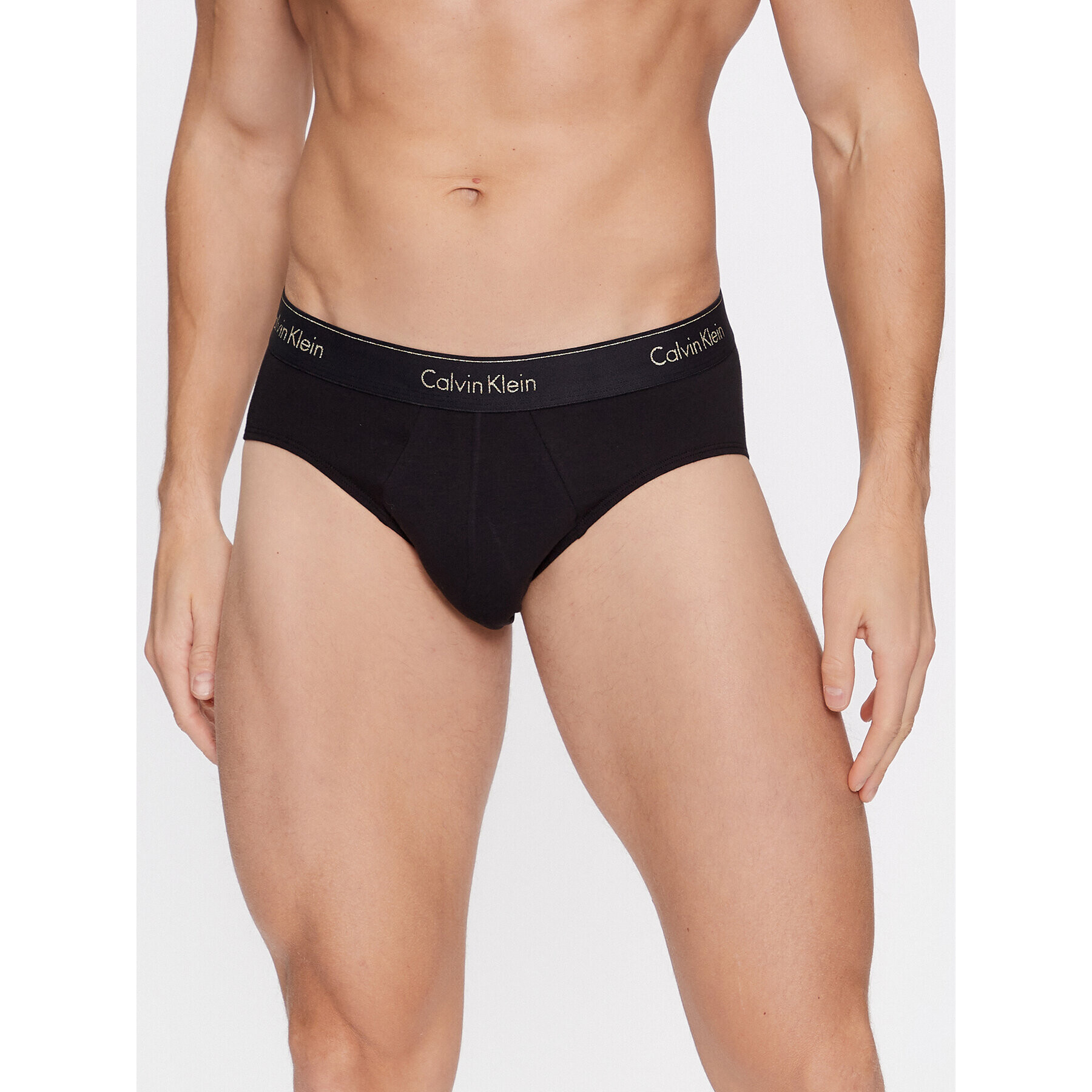 Calvin Klein Set 3 perechi de slipuri Hip Brief 3Pk 000NB3871A Negru - Pled.ro