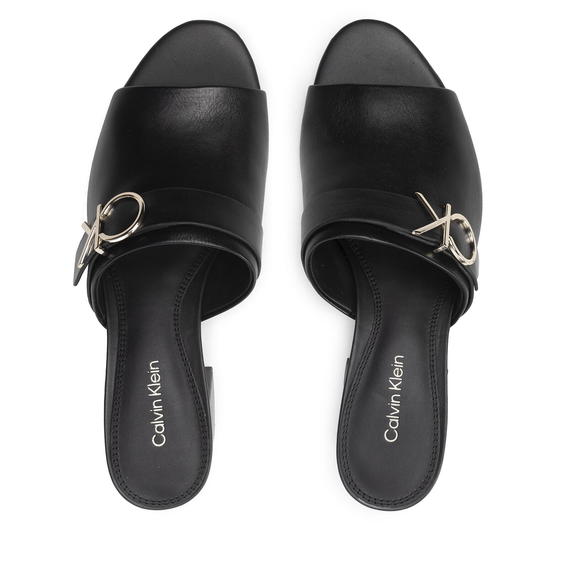 Calvin Klein Șlapi Almond Blk Hl Mule 45 HW0HW00709 Negru - Pled.ro