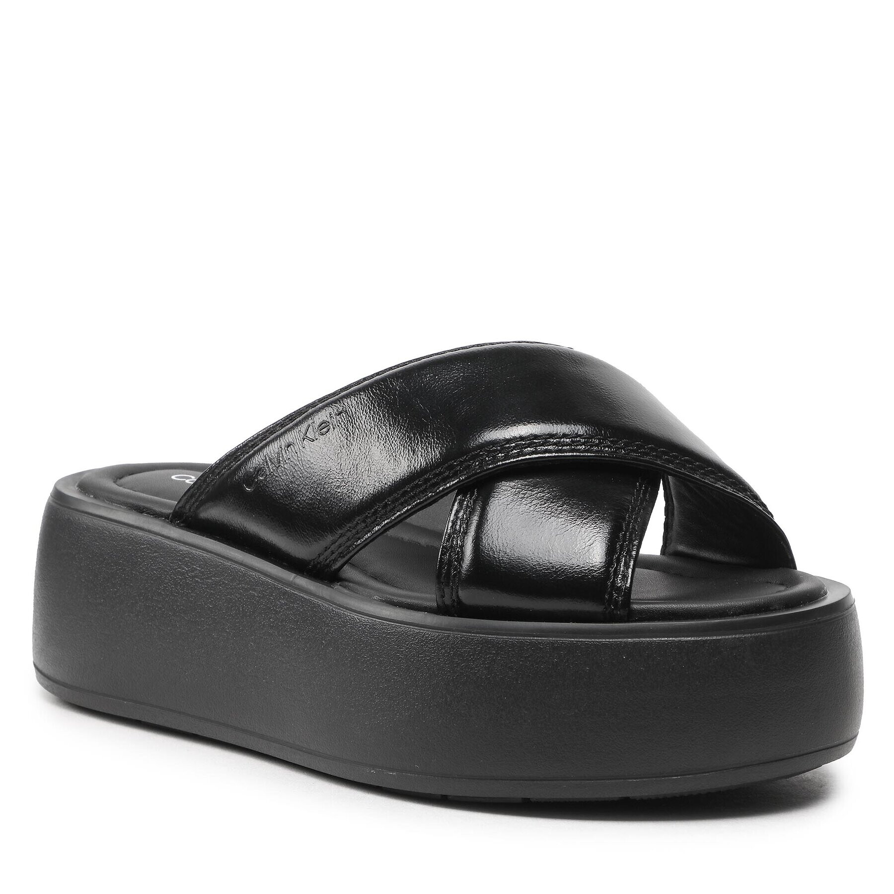 Calvin Klein Șlapi Bubble Slide- Pat HW0HW01469 Negru - Pled.ro