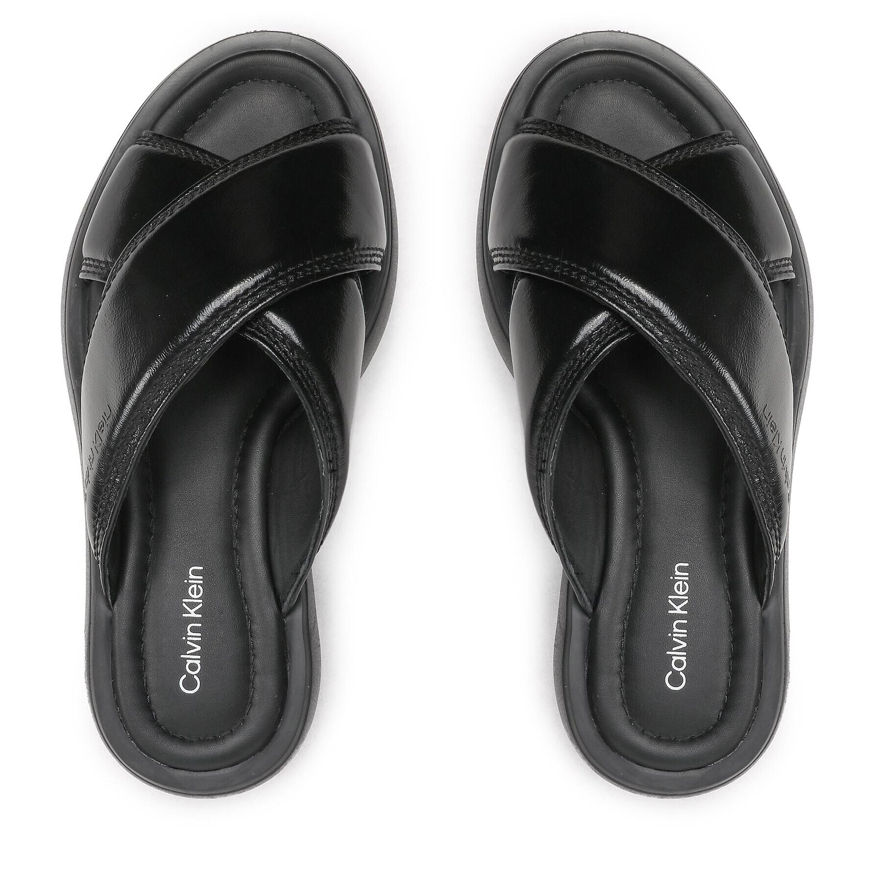 Calvin Klein Șlapi Bubble Slide- Pat HW0HW01469 Negru - Pled.ro