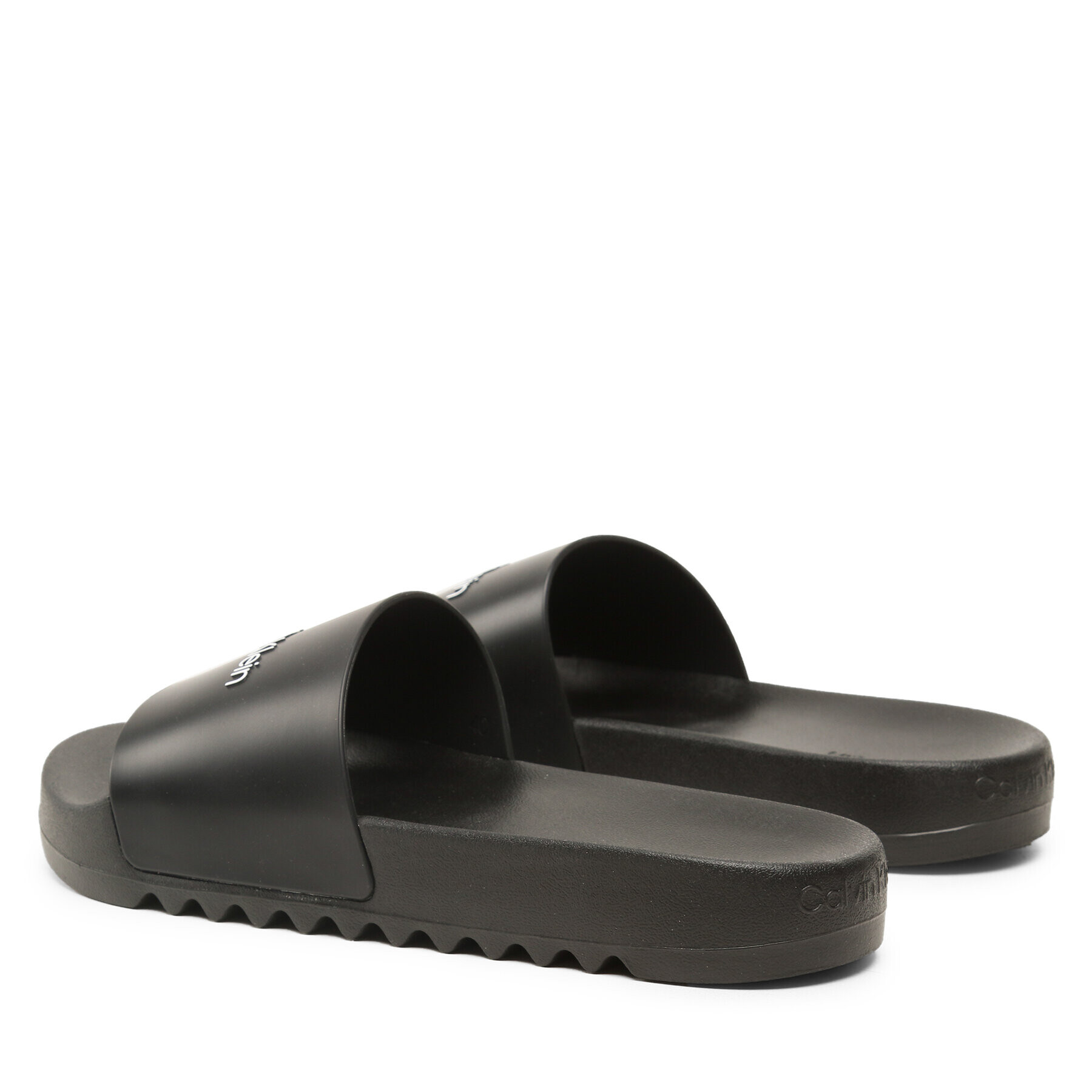 Calvin Klein Șlapi Chuncky Pool Slide Rub HM0HM01063 Negru - Pled.ro