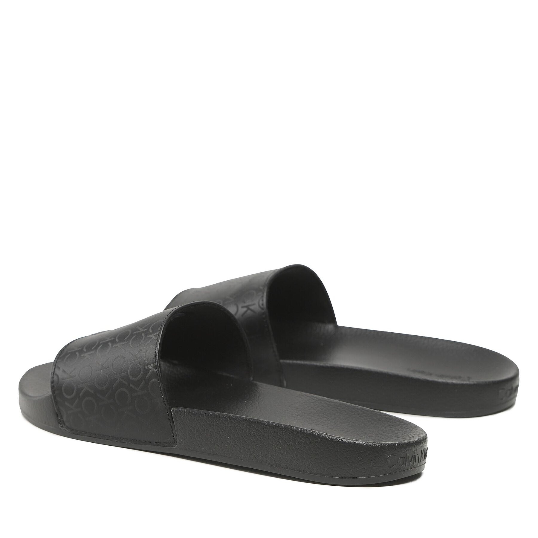 Calvin Klein Șlapi Pool Slide Mono HM0HM01009 Negru - Pled.ro