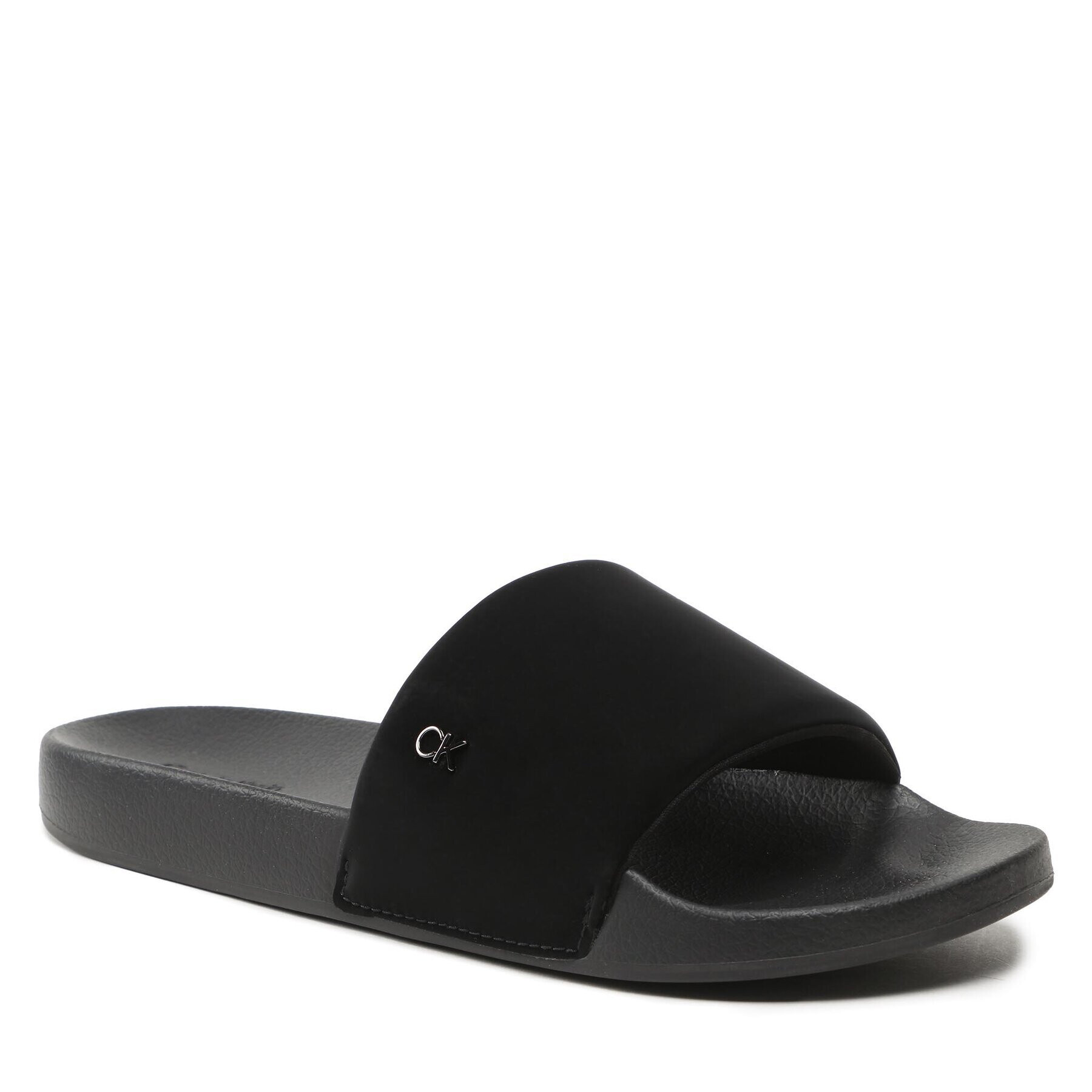 Calvin Klein Șlapi Pool Slide Pu HM0HM00983 Negru - Pled.ro