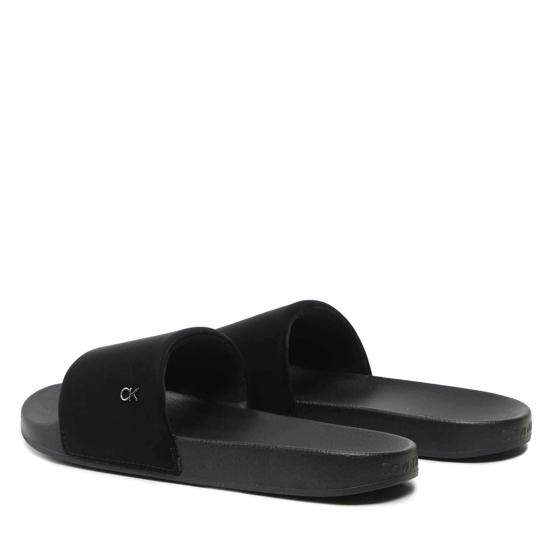 Calvin Klein Șlapi Pool Slide Pu HM0HM00983 Negru - Pled.ro