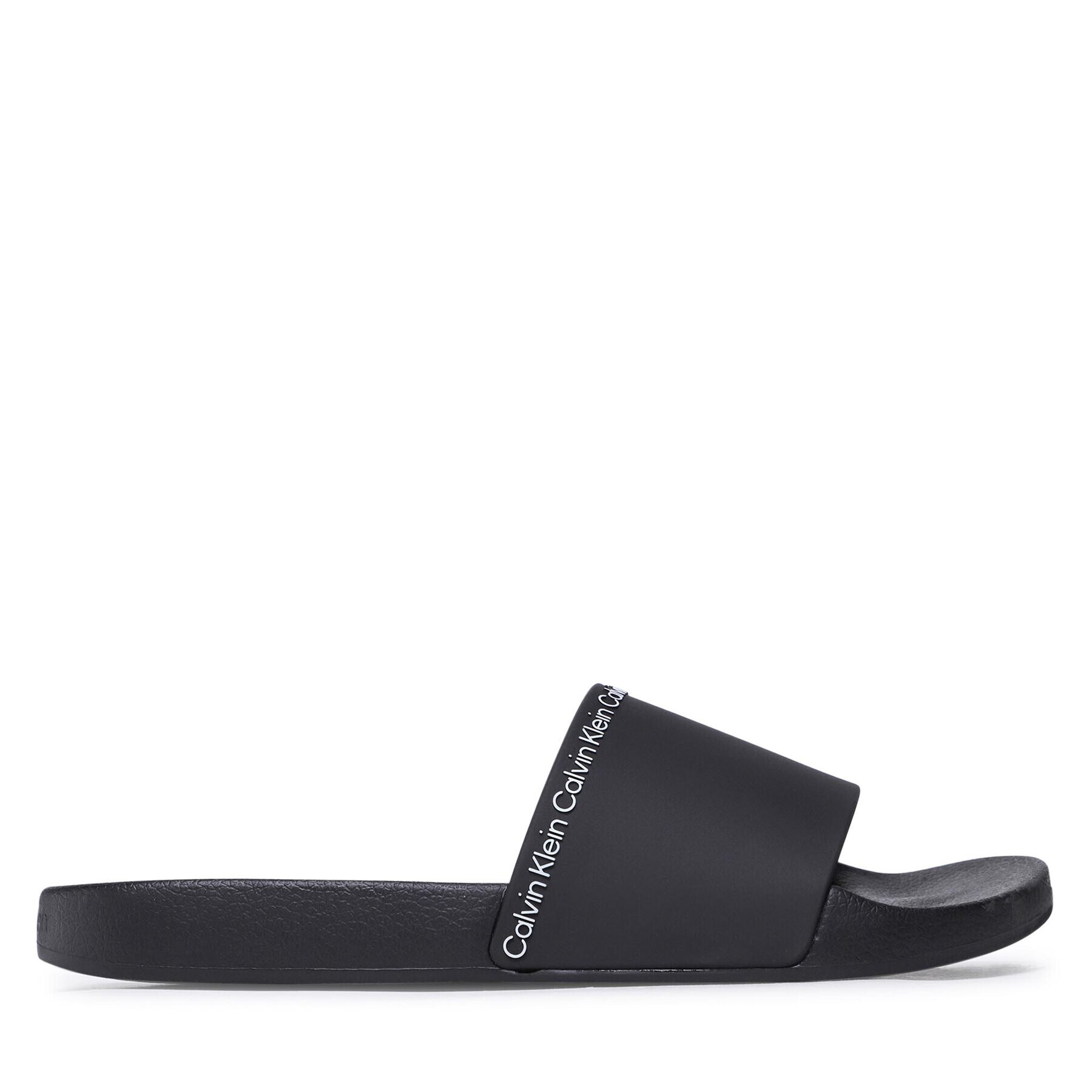 Calvin Klein Șlapi Pool Slide Rubber HM0HM00981 Negru - Pled.ro