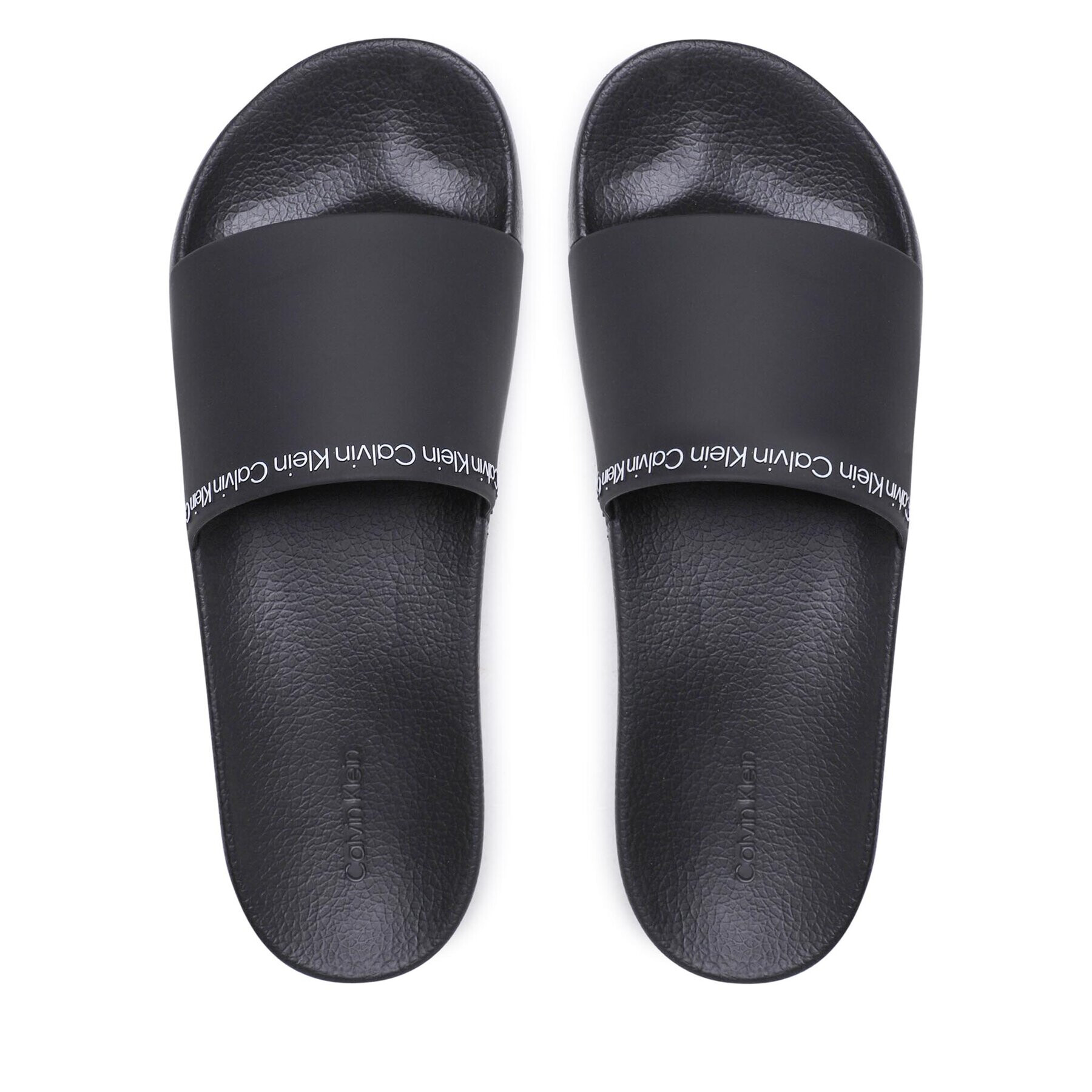 Calvin Klein Șlapi Pool Slide Rubber HM0HM00981 Negru - Pled.ro