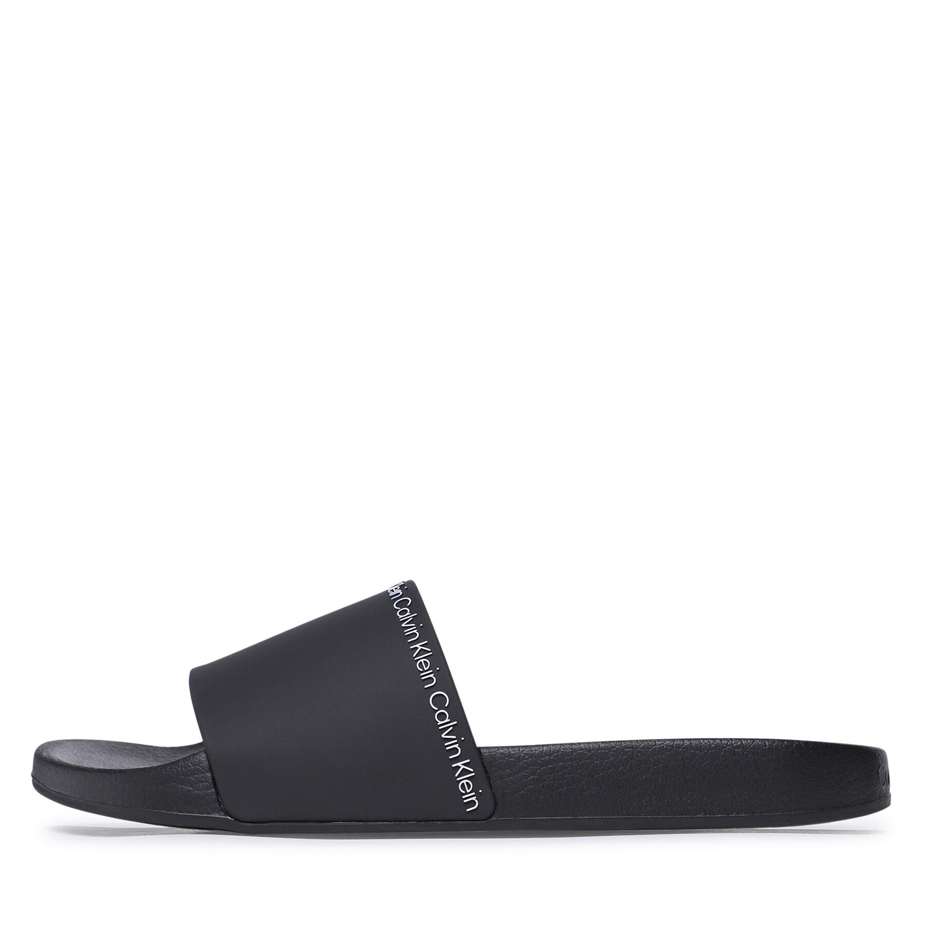 Calvin Klein Șlapi Pool Slide Rubber HM0HM00981 Negru - Pled.ro