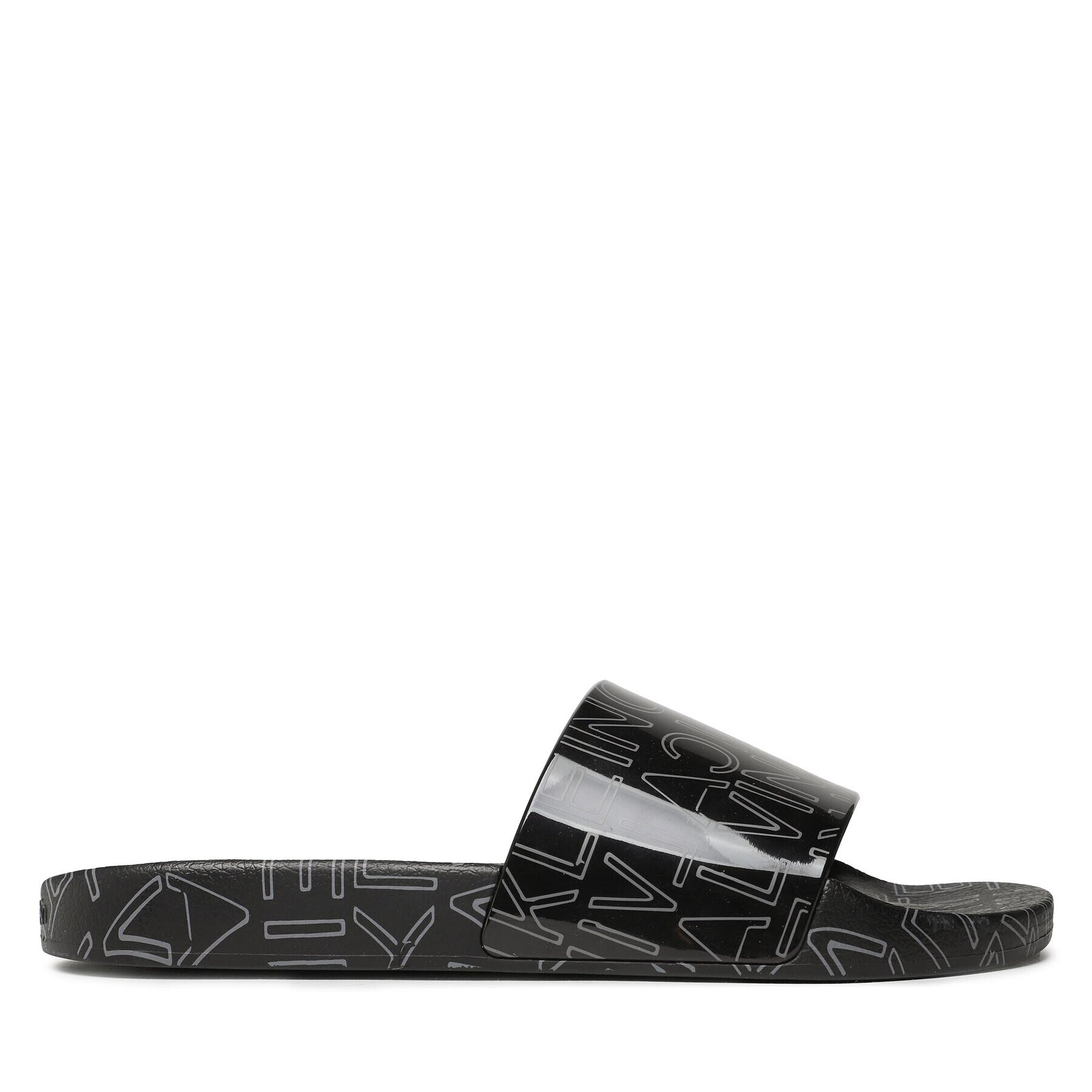 Calvin Klein Șlapi Pool Slide Rubber HM0HM01062 Negru - Pled.ro