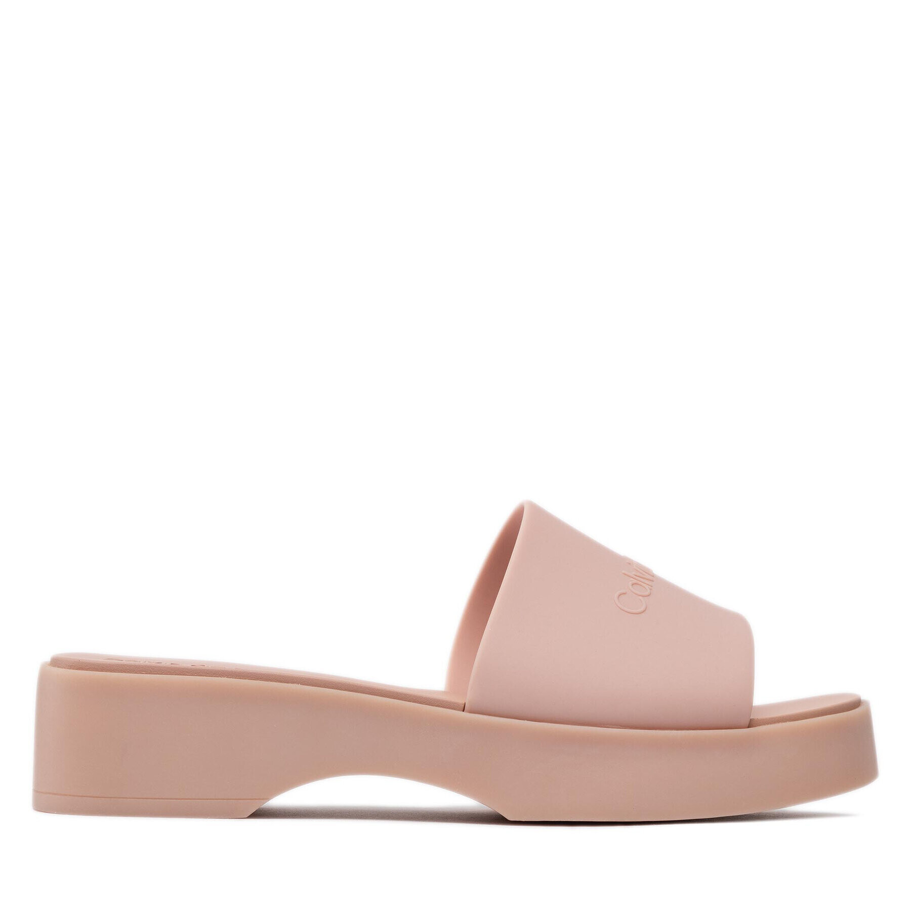 Calvin Klein Șlapi Wedge Slide HW0HW00749 Roz - Pled.ro