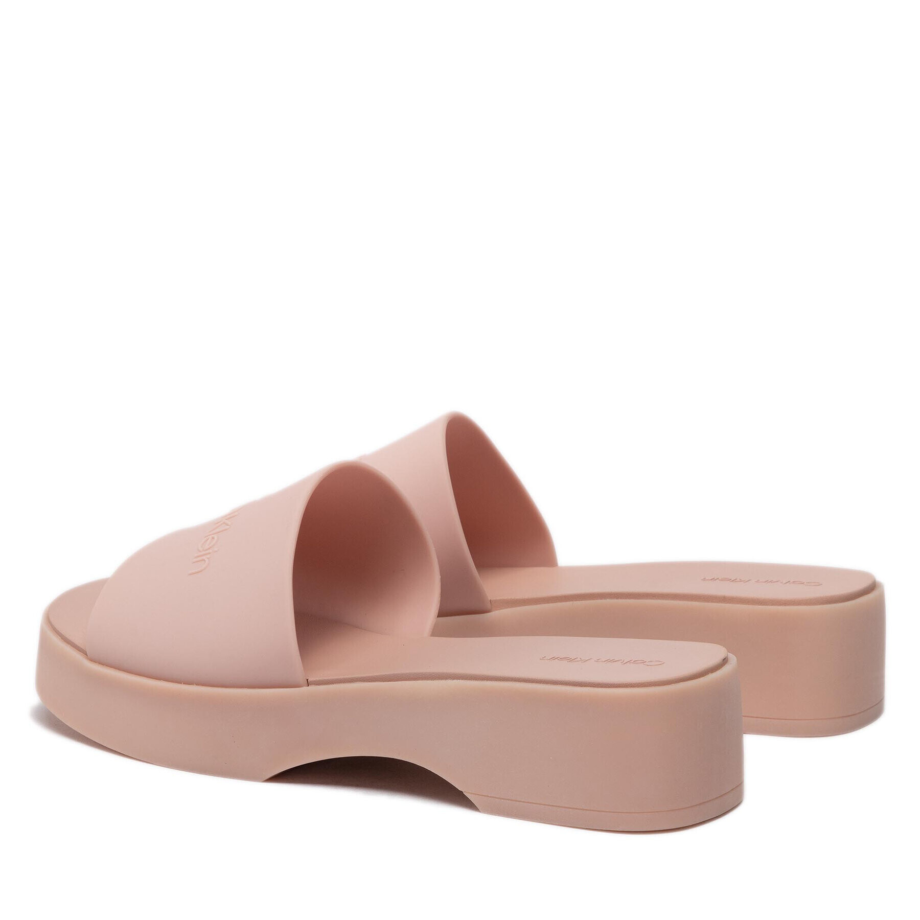 Calvin Klein Șlapi Wedge Slide HW0HW00749 Roz - Pled.ro