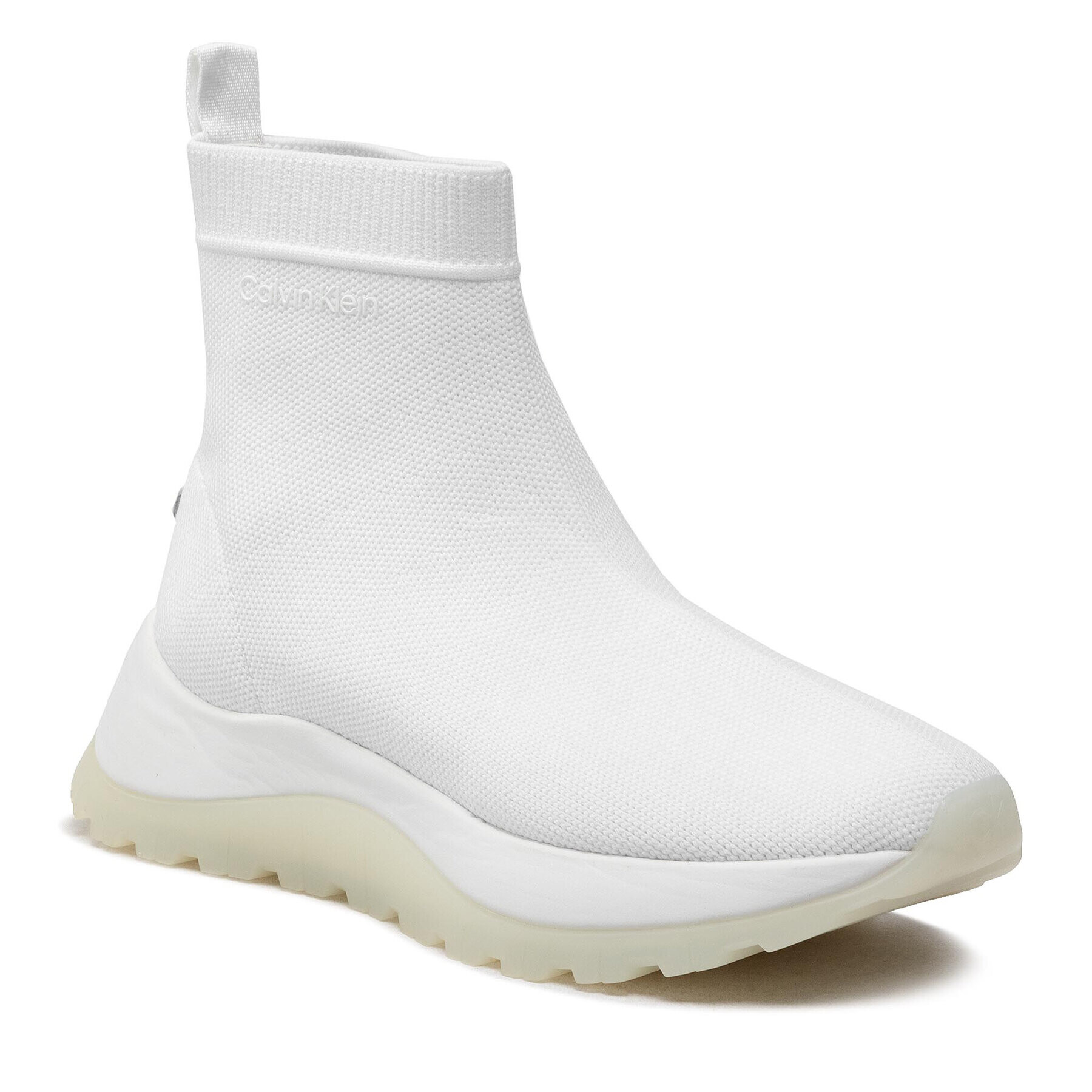 Calvin Klein Sneakers 2 Piece Sole Sock Boot-Knit HW0HW01338 Alb - Pled.ro