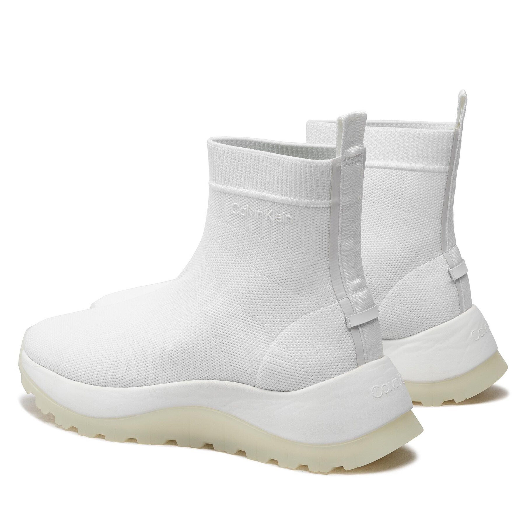 Calvin Klein Sneakers 2 Piece Sole Sock Boot-Knit HW0HW01338 Alb - Pled.ro