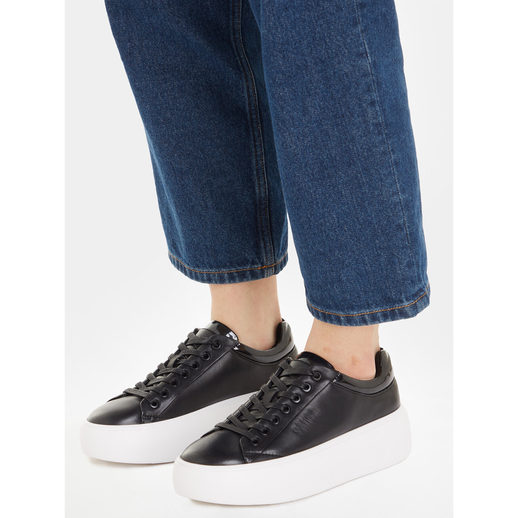 Calvin Klein Sneakers Bubble Cupsole Lace Up HW0HW01659 Negru - Pled.ro