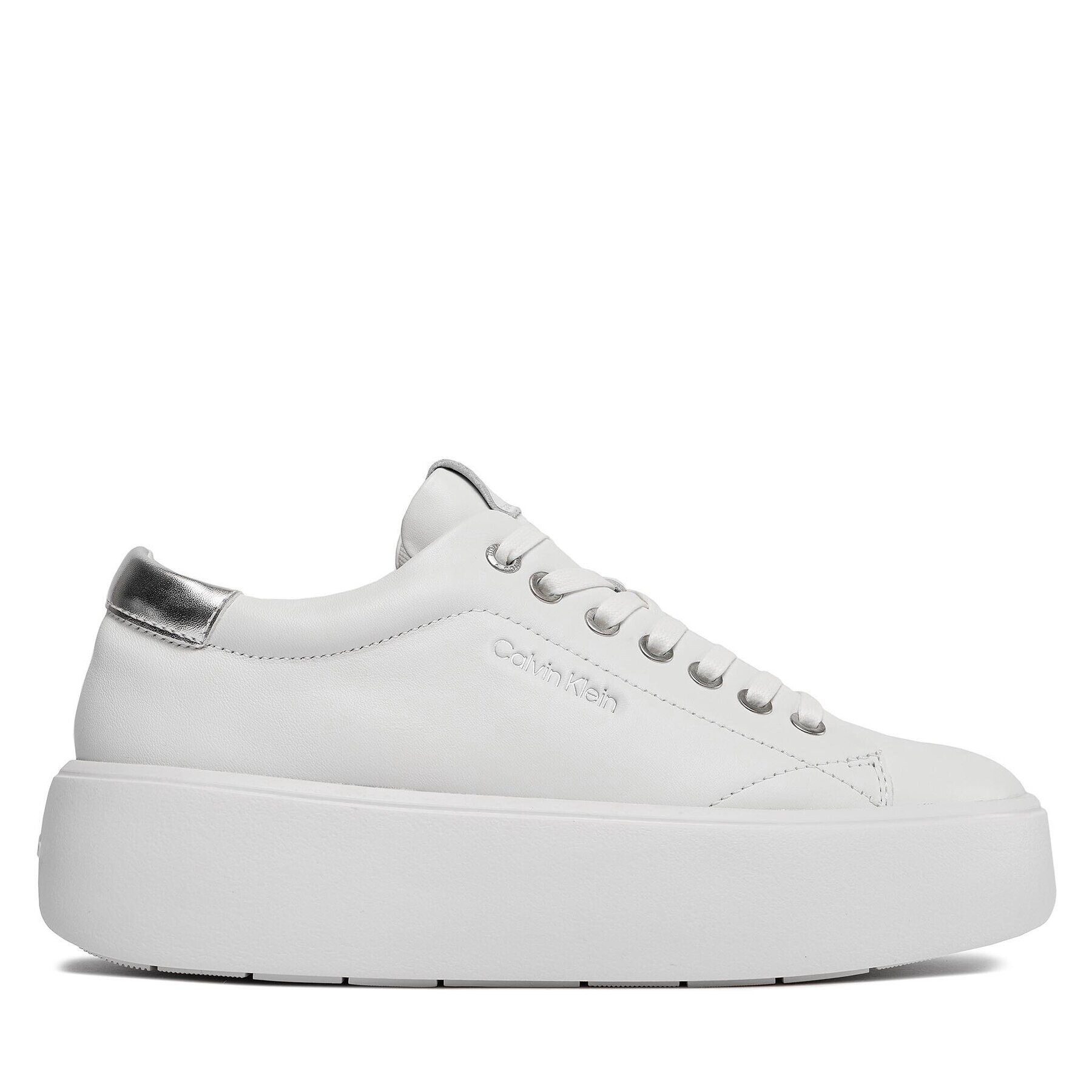 Calvin Klein Sneakers Bubble Cupsole Lace Up HW0HW01861 Alb - Pled.ro