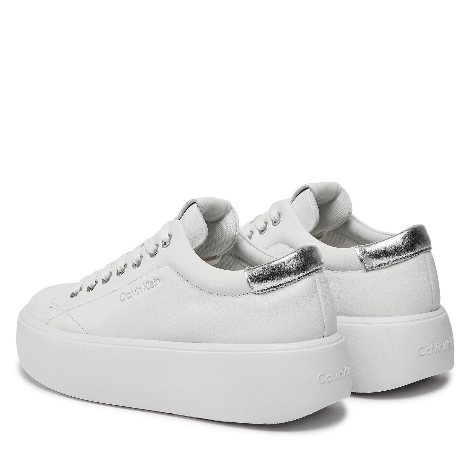 Calvin Klein Sneakers Bubble Cupsole Lace Up HW0HW01861 Alb - Pled.ro