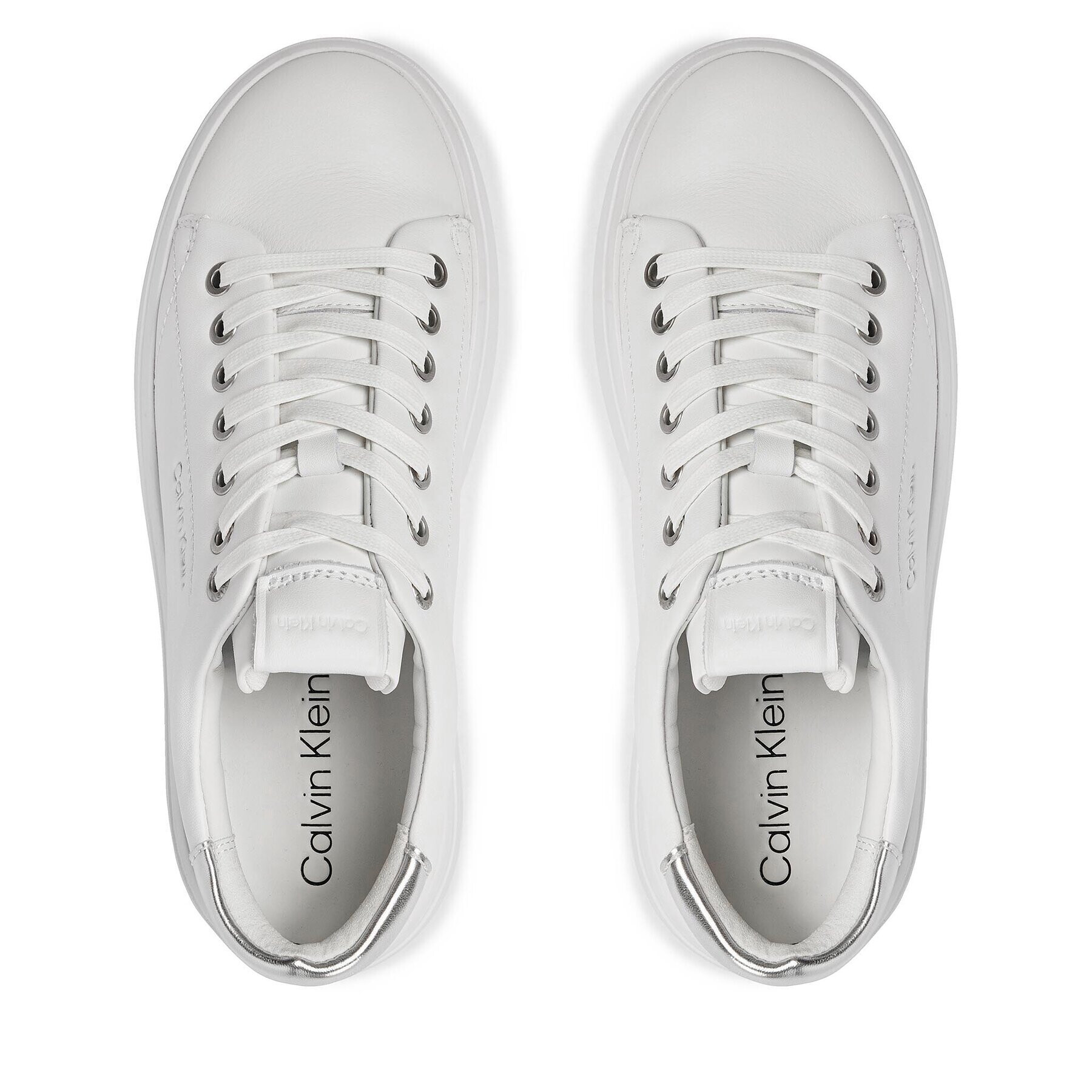 Calvin Klein Sneakers Bubble Cupsole Lace Up HW0HW01861 Alb - Pled.ro