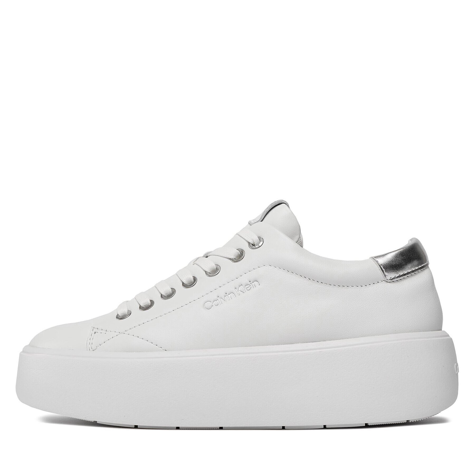 Calvin Klein Sneakers Bubble Cupsole Lace Up HW0HW01861 Alb - Pled.ro