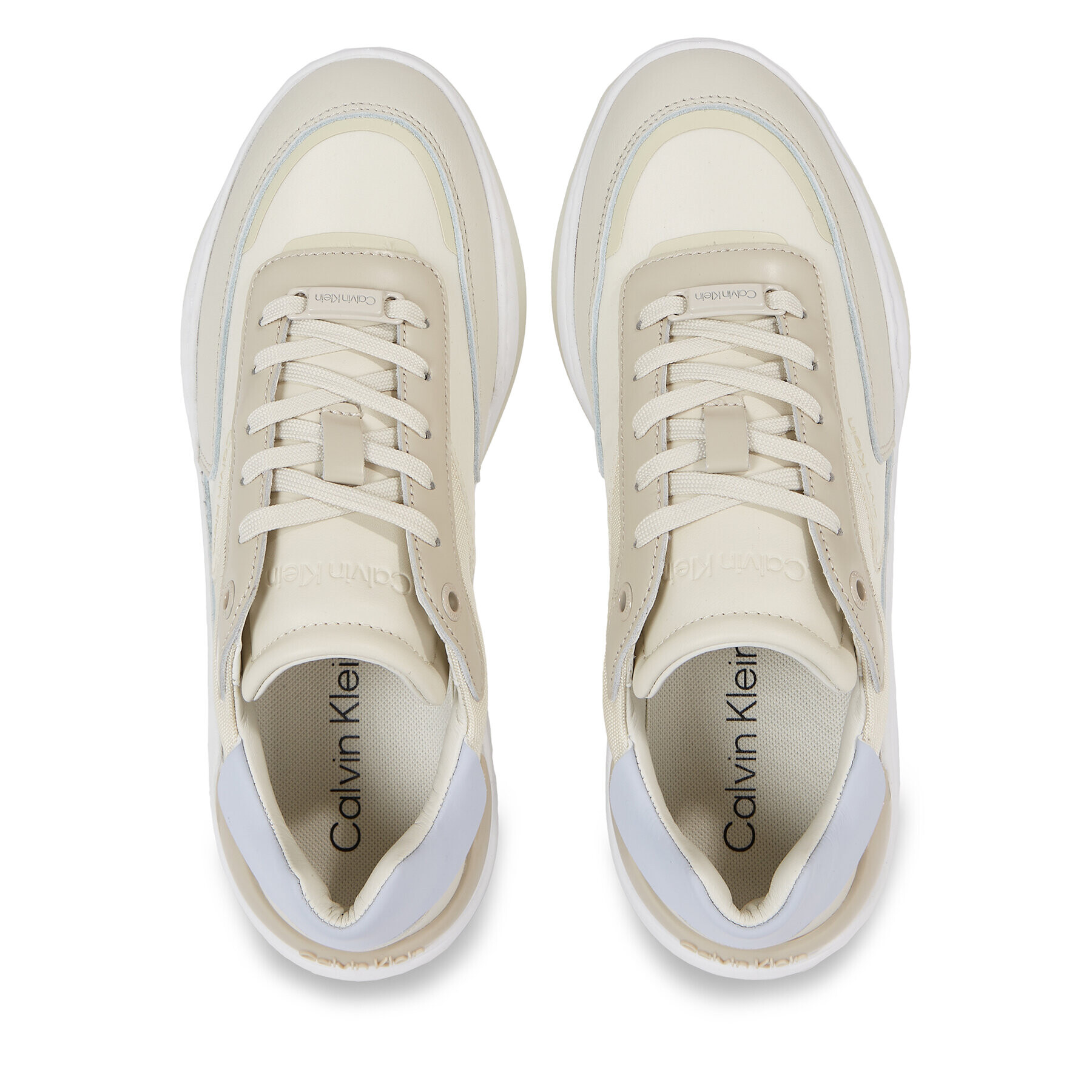 Calvin Klein Sneakers Cloud Wedge Lace Up HW0HW01647 Bej - Pled.ro