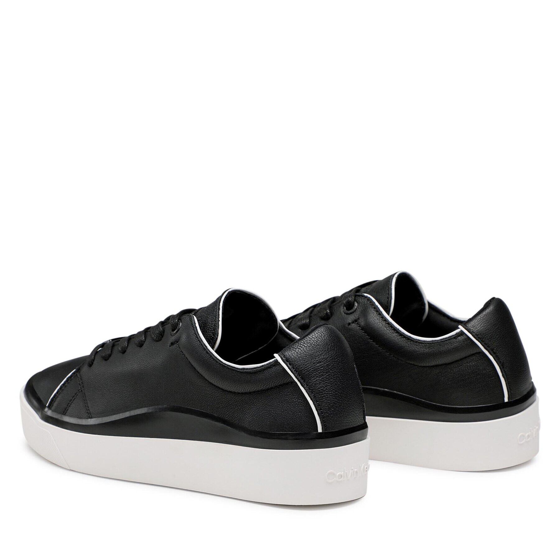 Calvin Klein Sneakers Cupsole Wave Lace Up HW0HW01349 Negru - Pled.ro