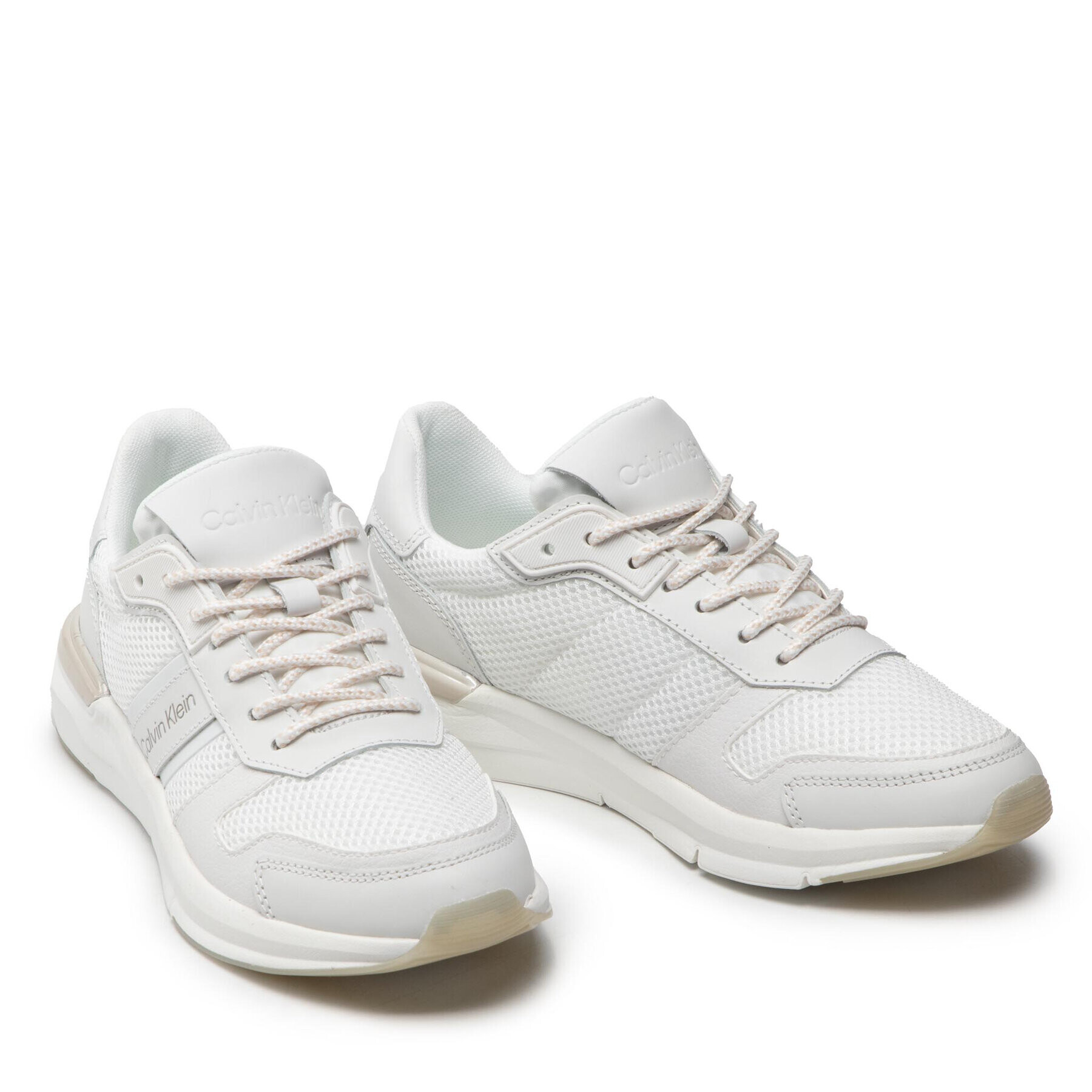 Calvin Klein Sneakers Flexi Runne Lac Up-Mix HW0HW00807 Alb - Pled.ro