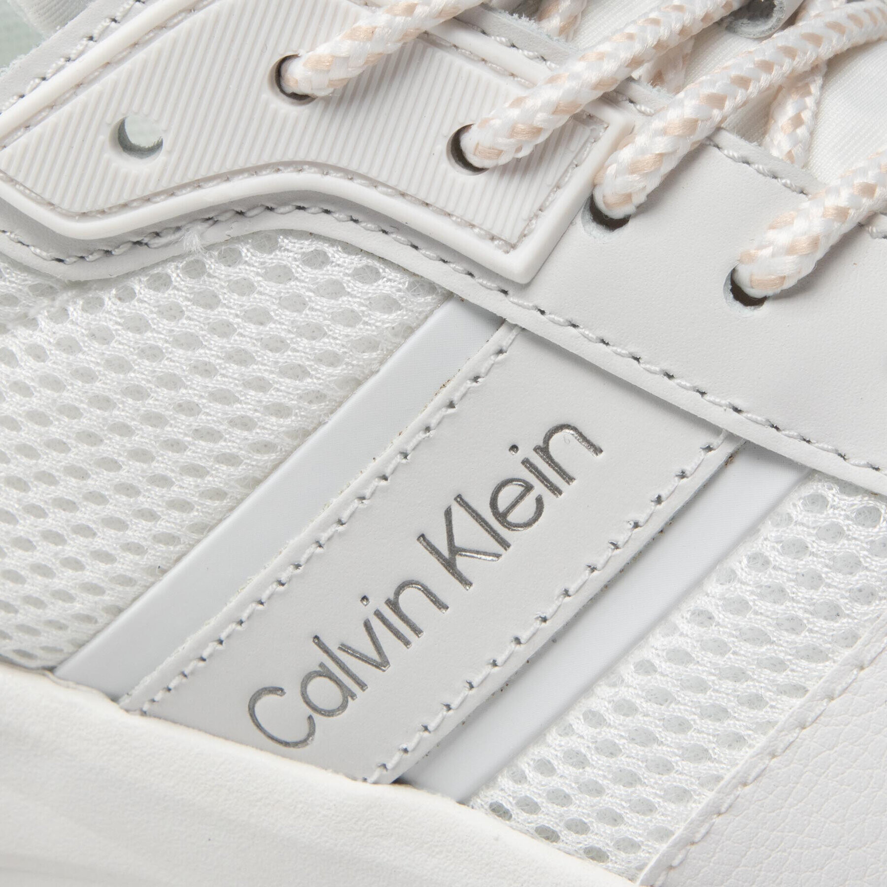 Calvin Klein Sneakers Flexi Runne Lac Up-Mix HW0HW00807 Alb - Pled.ro