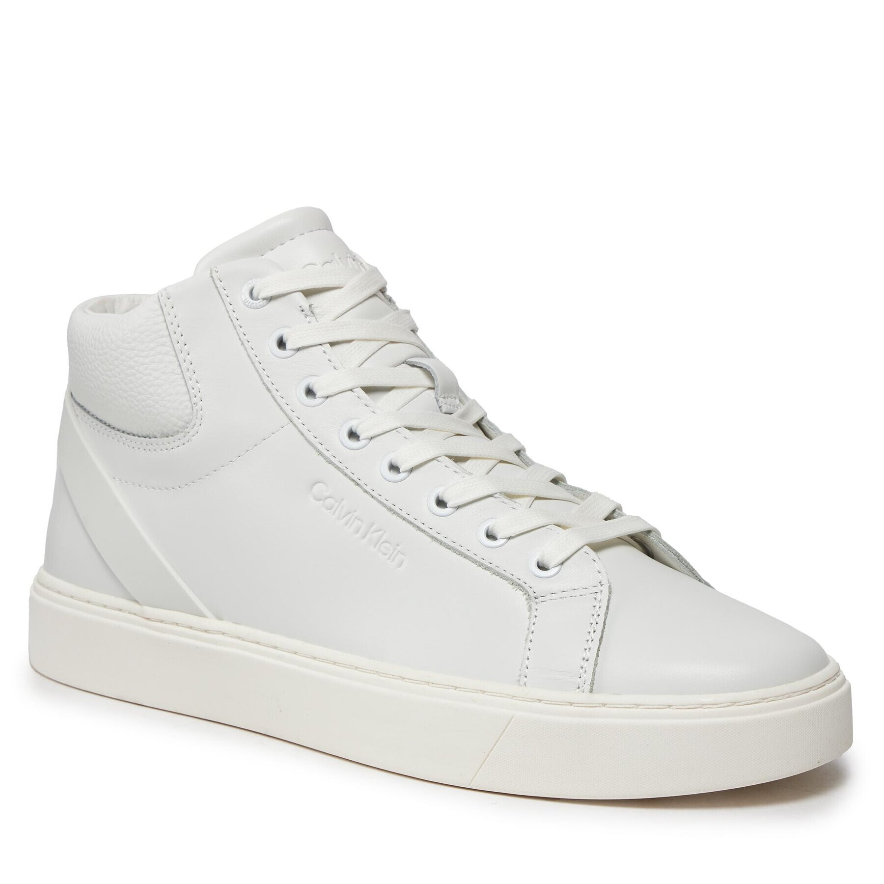 Calvin Klein Sneakers High Top Lace Up Archive Stripe HM0HM01291 Alb - Pled.ro